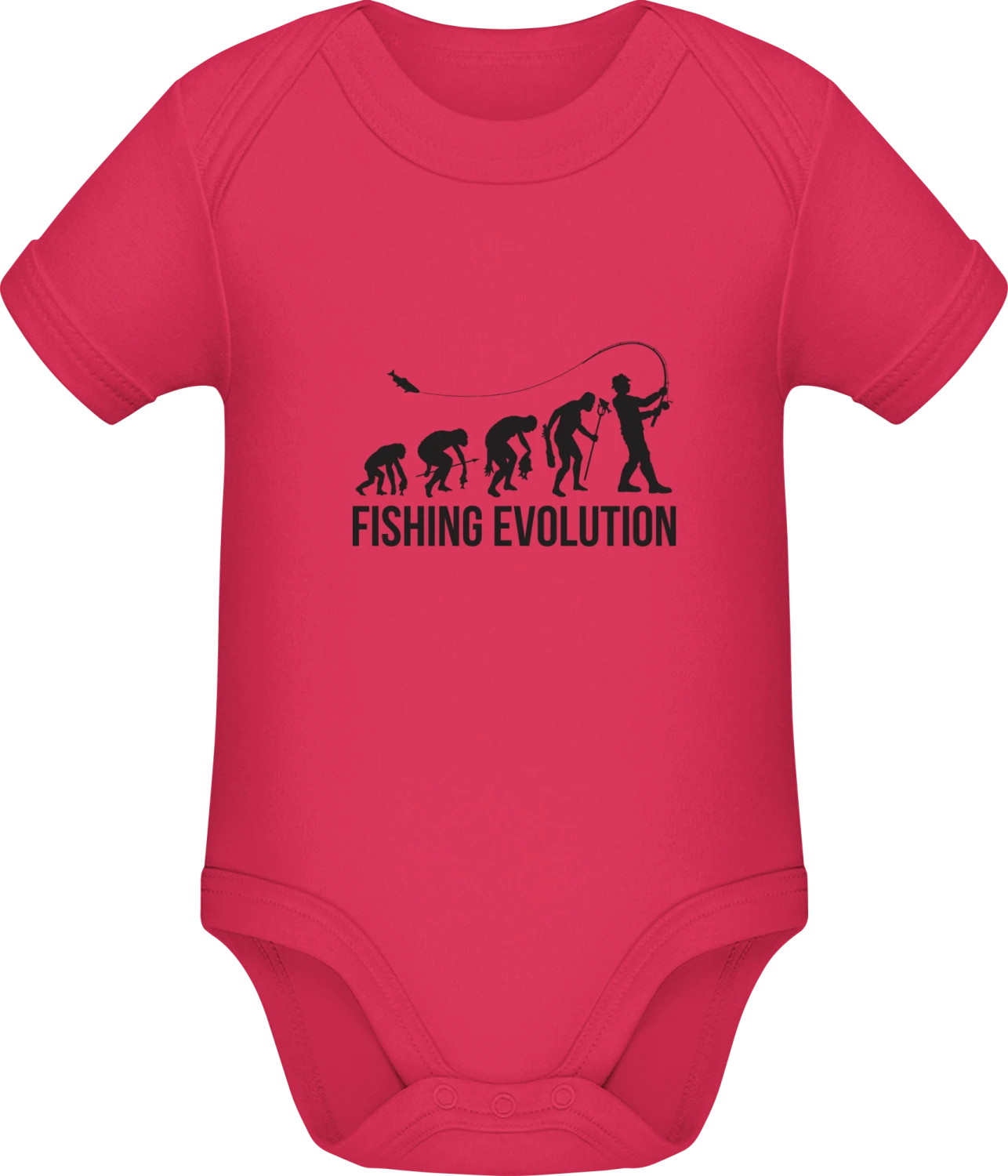 Funny Fishing - Sorbet Sonar SSL organic babybodsuit - Front