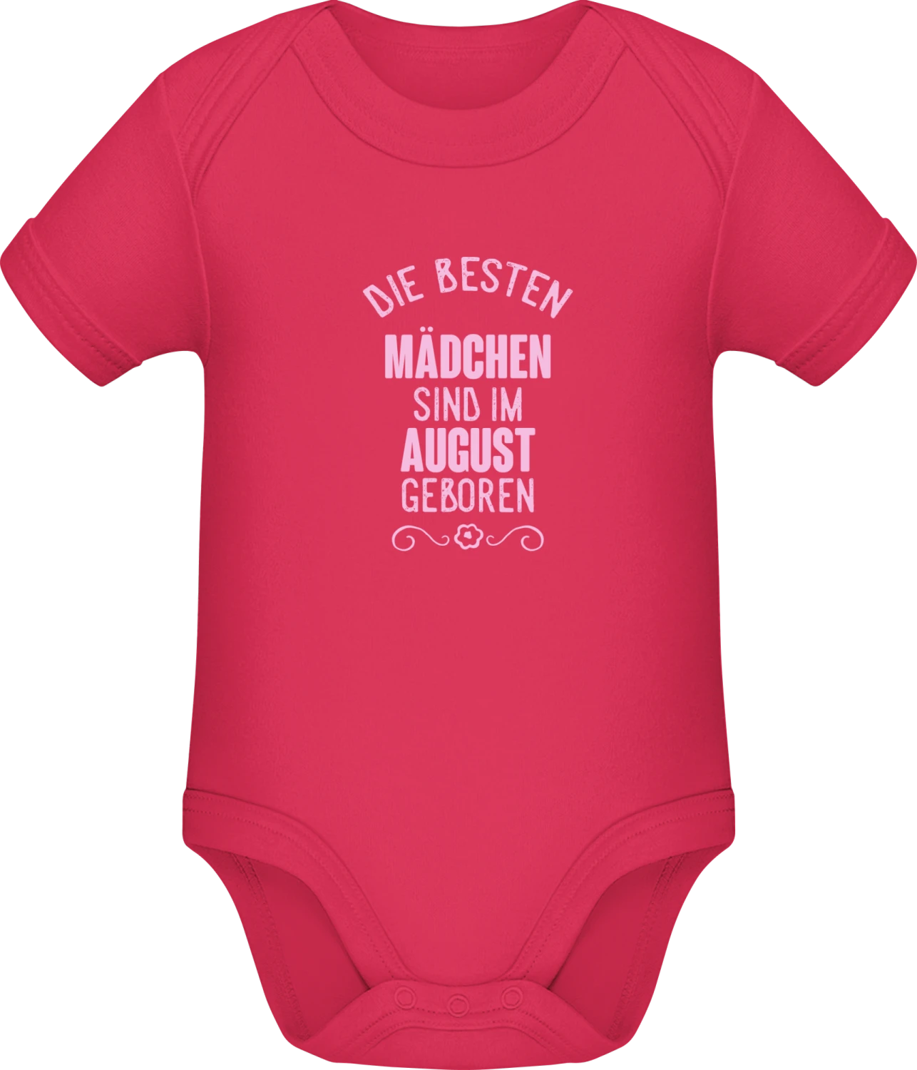 Die besten Mädchen sind im August geboren - Sorbet Sonar SSL organic babybodsuit - Front