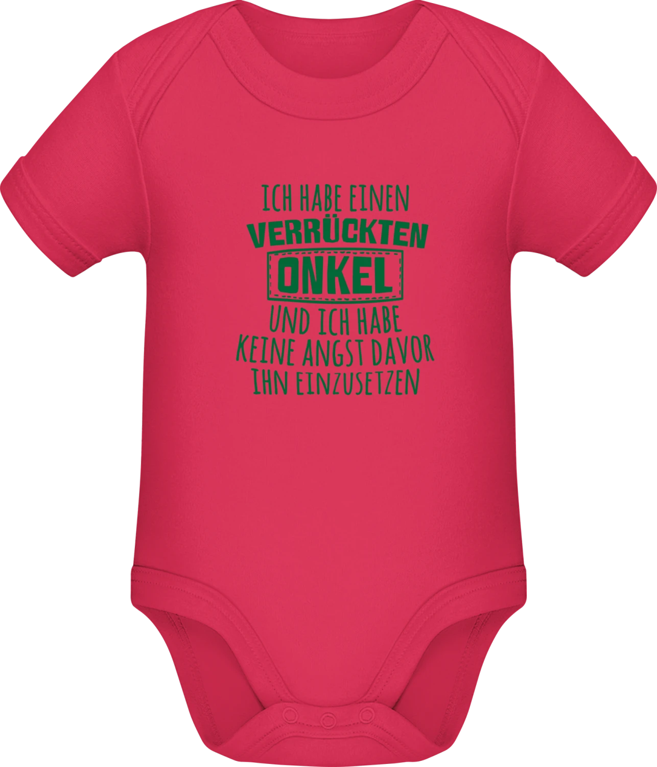 Ich habe einen verrückten Onkel und ich habe keine Angst davor  - Sorbet Sonar SSL organic babybodsuit - Front