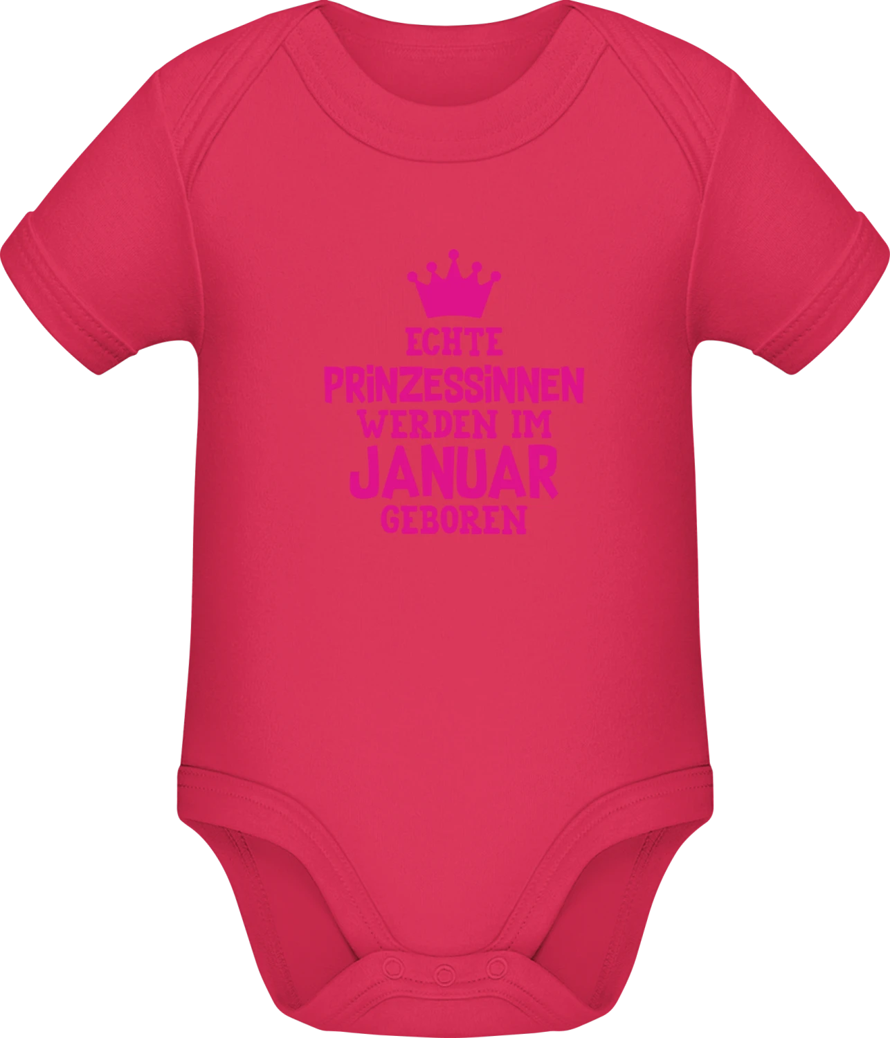 Echte Prinzessinnen werden im Januar geboren - Sorbet Sonar SSL organic babybodsuit - Front