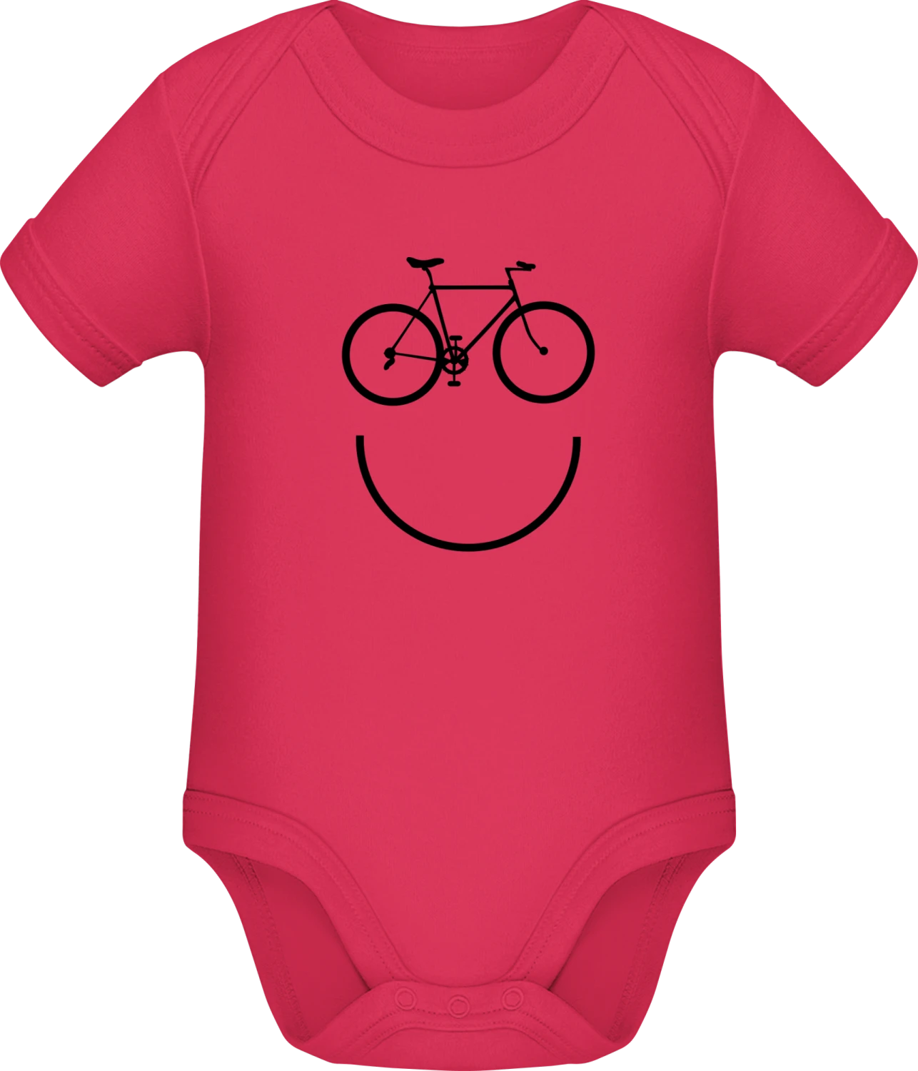 Cylist Smiley - Sorbet Sonar SSL organic babybodsuit - Front