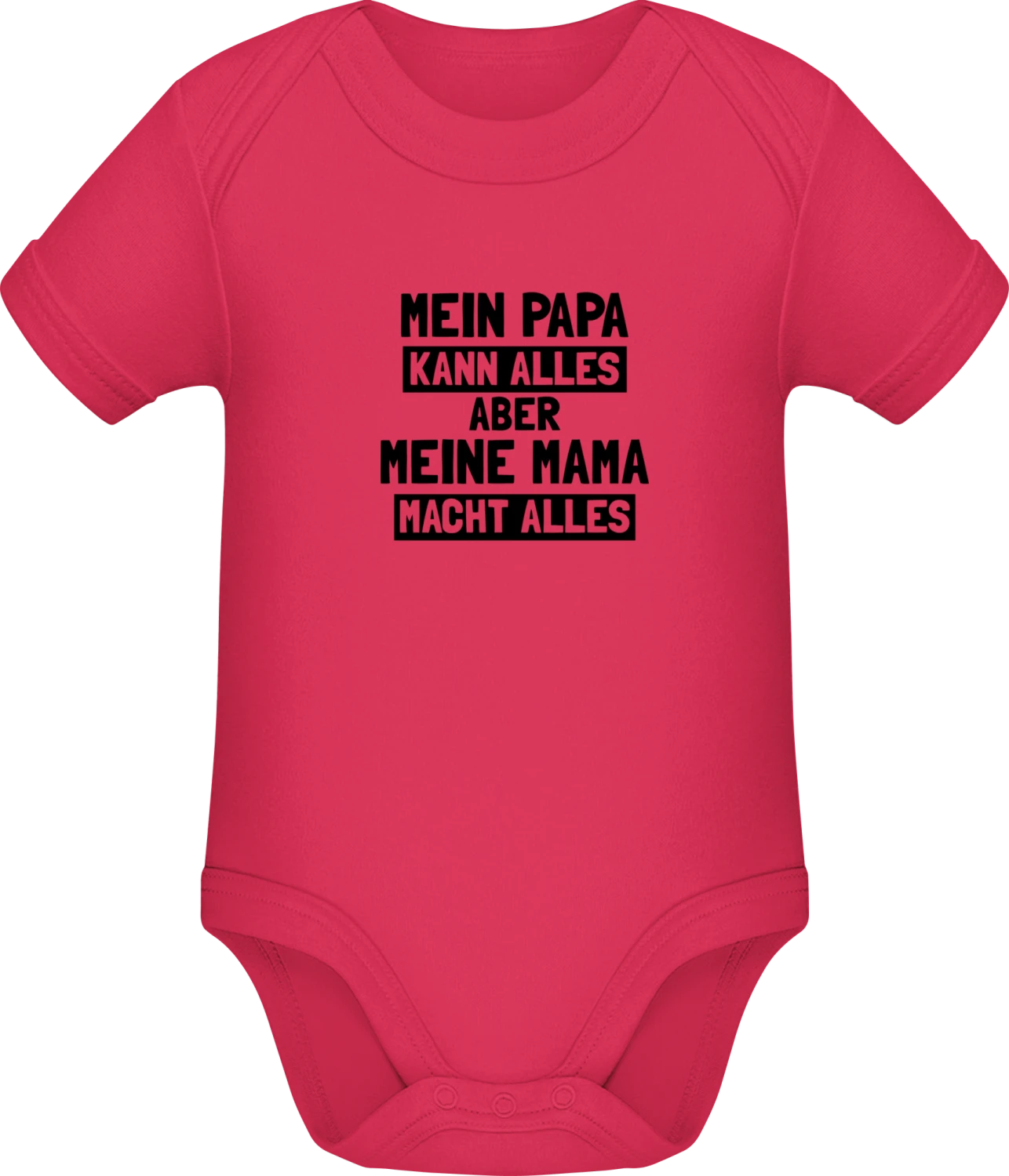 Papa kann alles Mama macht alles - Sorbet Sonar SSL organic babybodsuit - Front