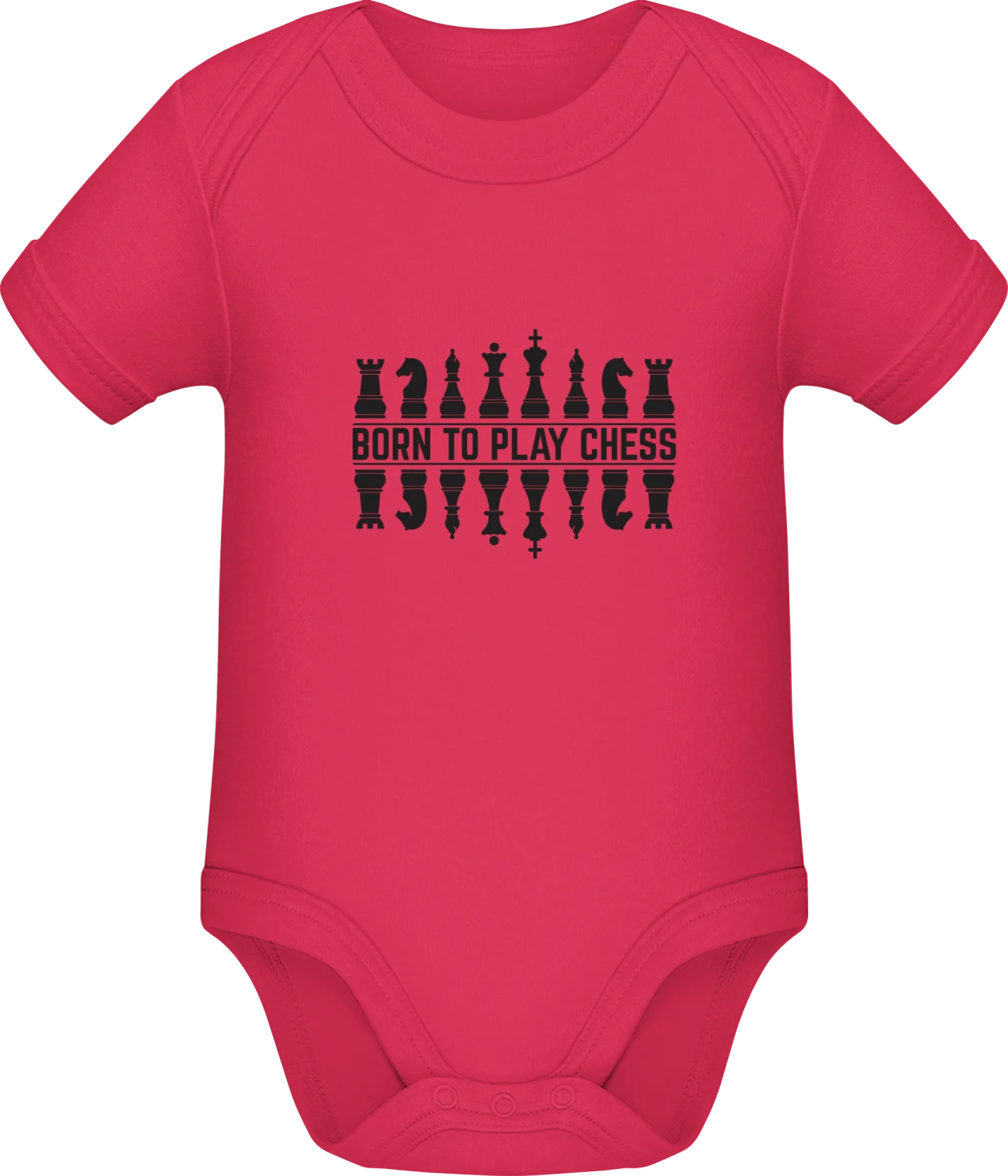 Born To Play Chess Unicolor - Sorbet Sonar SSL organic babybodsuit - Front