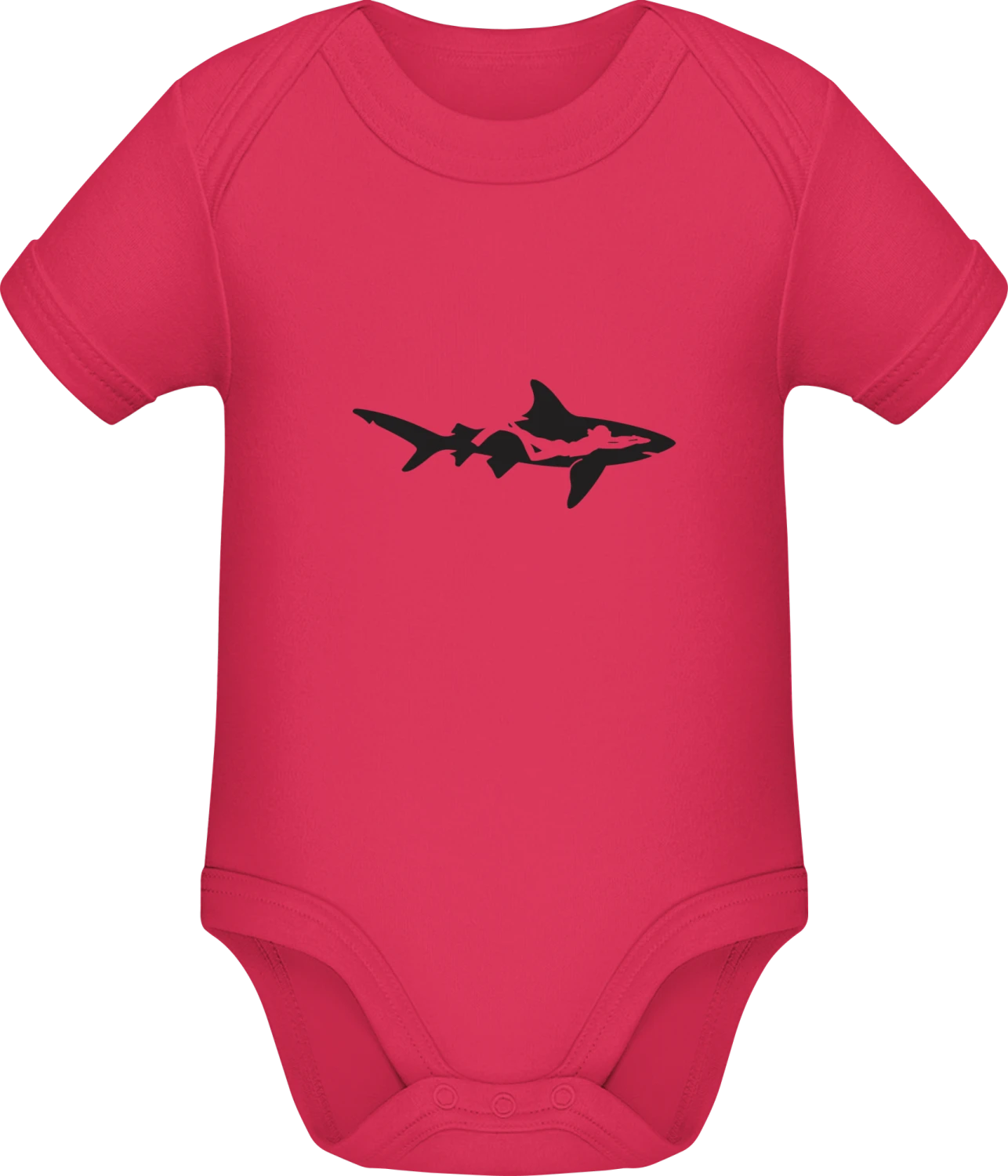 Shark vs. Diver - Sorbet Sonar SSL organic babybodsuit - Front