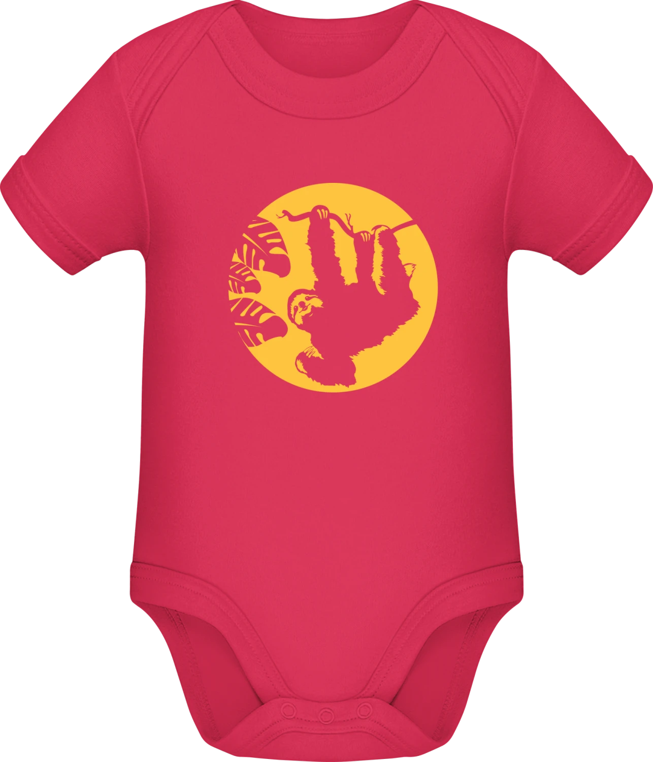 Sloth In Moonlight - Sorbet Sonar SSL organic babybodsuit - Front