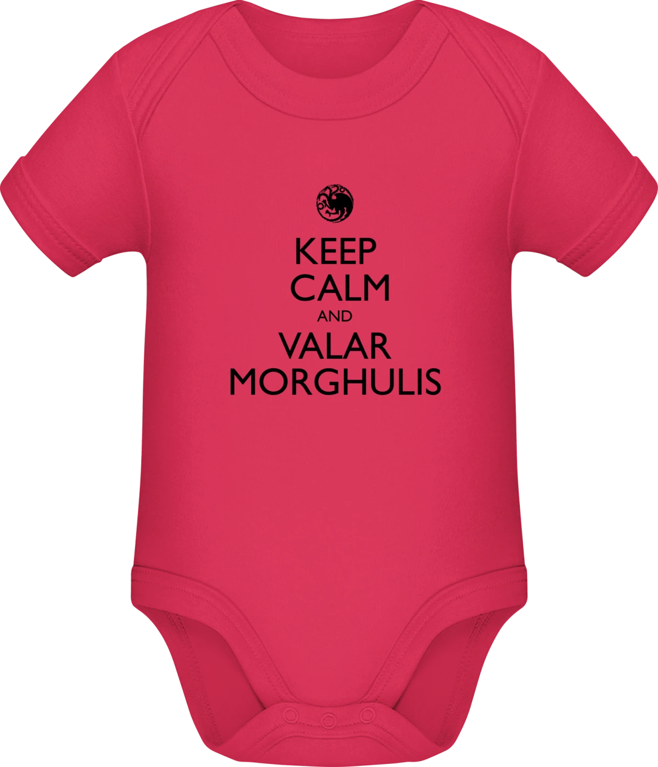 Keep Calm And Valar Morghulis - Sorbet Sonar SSL organic babybodsuit - Front