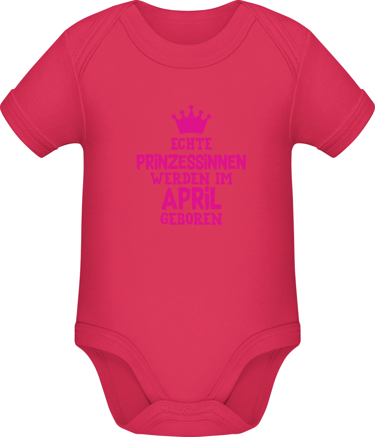 Echte Prinzessinnen werden im April geboren - Sorbet Sonar SSL organic babybodsuit - Front