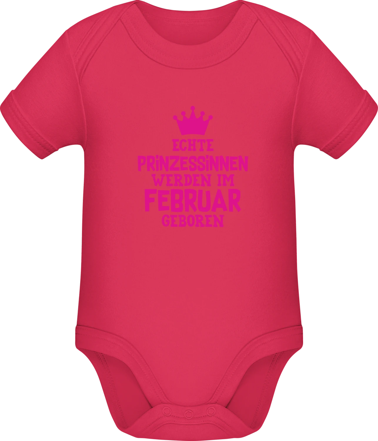 Echte Prinzessinnen werden im Februar geboren - Sorbet Sonar SSL organic babybodsuit - Front