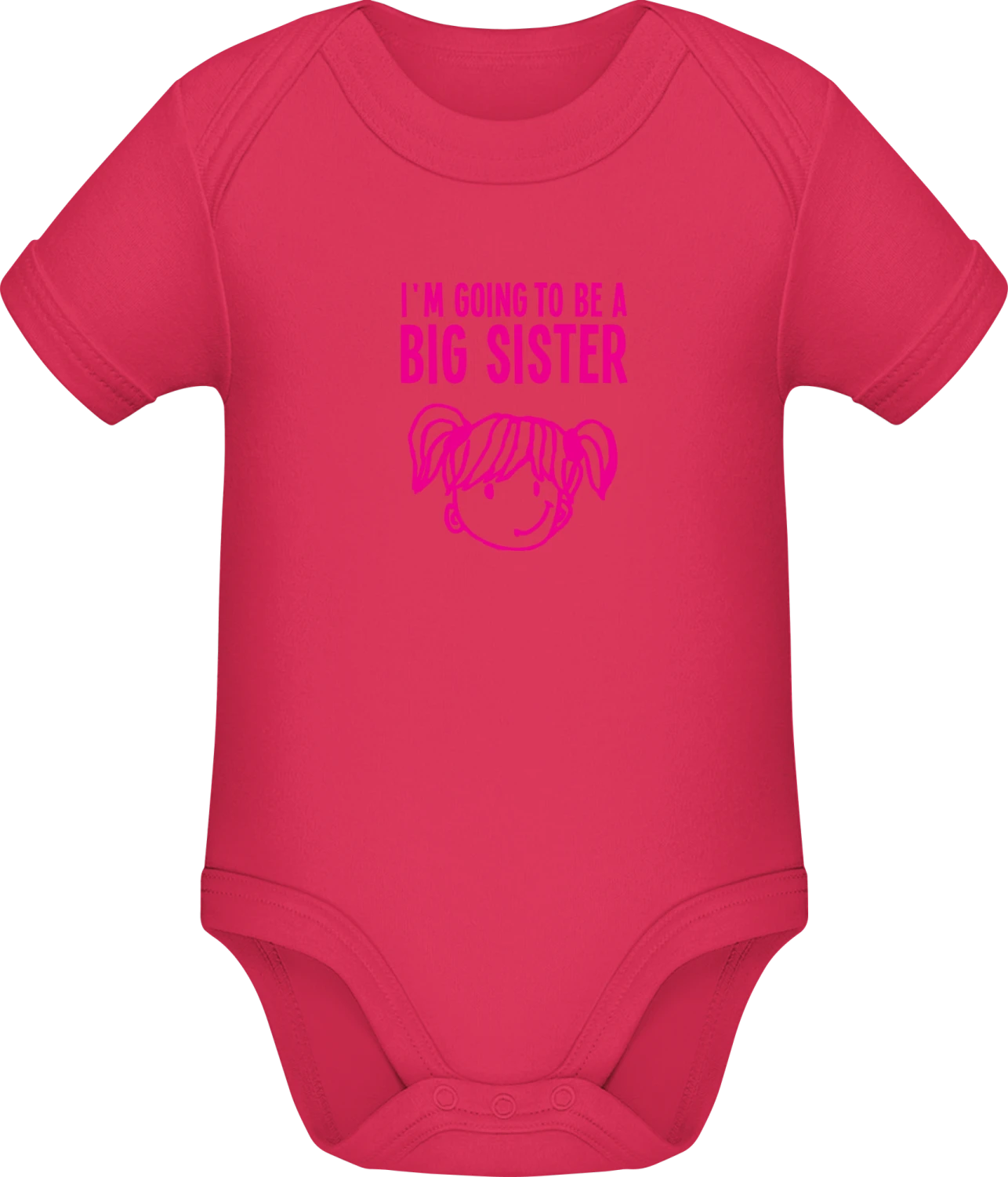 I'm going to be a big sister - Sorbet Sonar SSL organic babybodsuit - Front