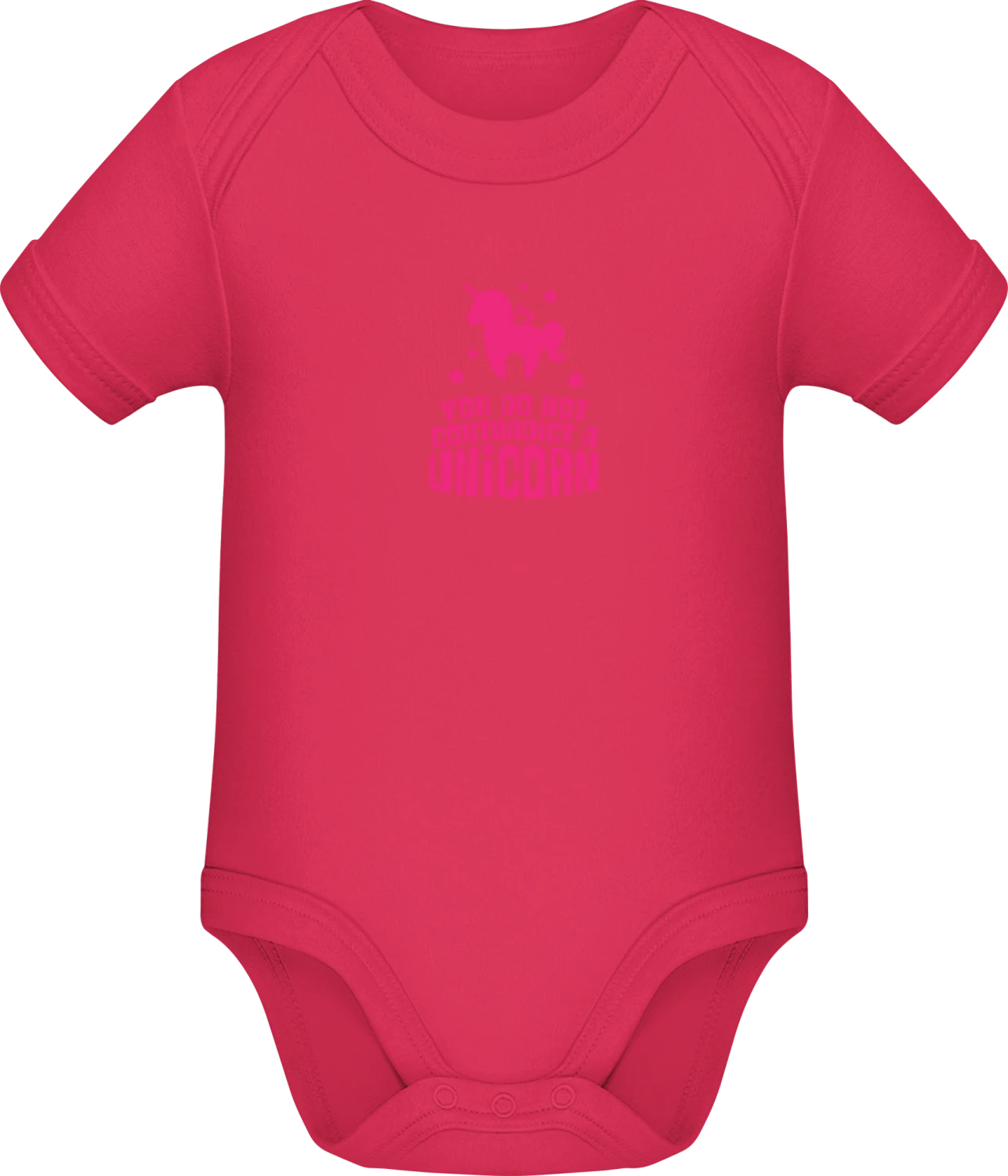 You Do Not Contradict A Unicorn - Sorbet Sonar SSL organic babybodsuit - Front