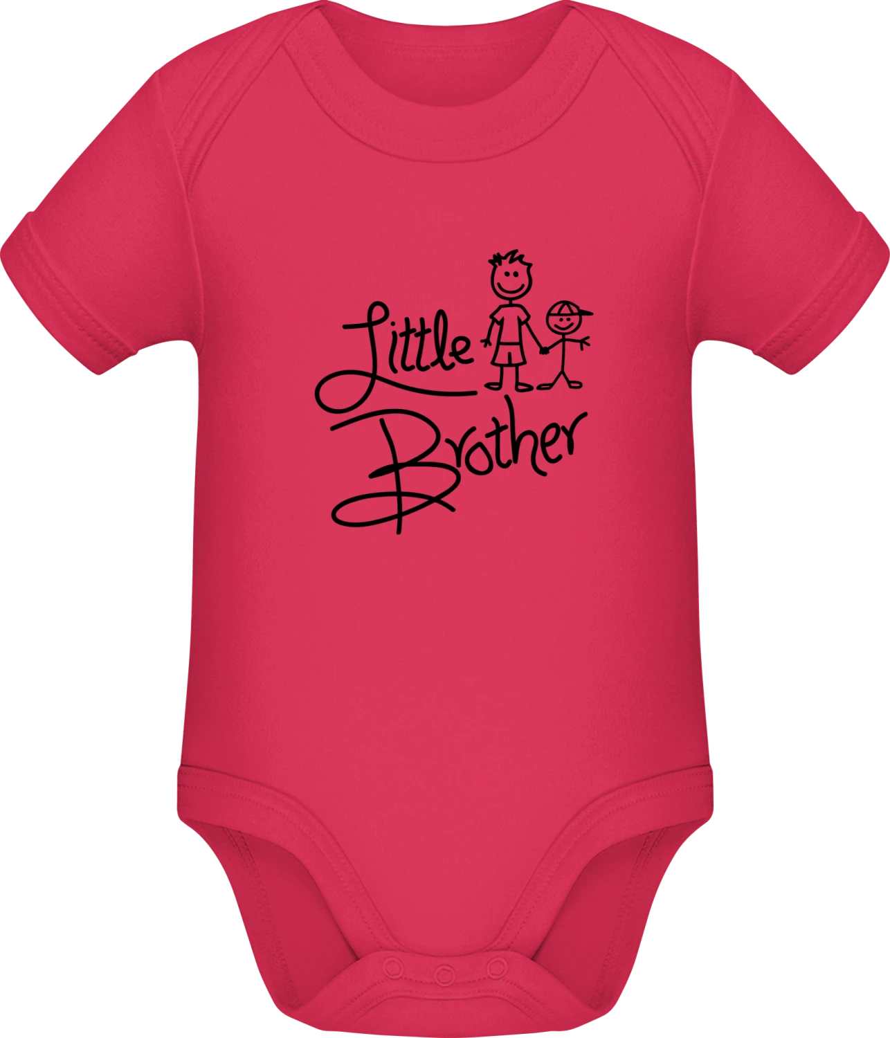 Little Brother Drawing - Sorbet Sonar SSL organic babybodsuit - Front