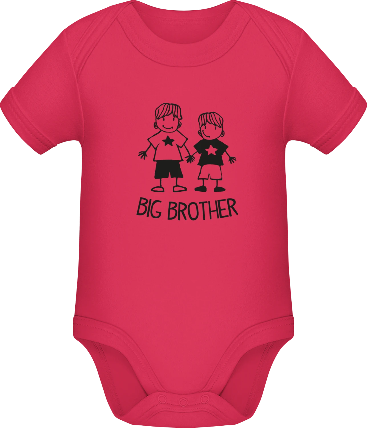 Big Brother Illustration - Sorbet Sonar SSL organic babybodsuit - Front