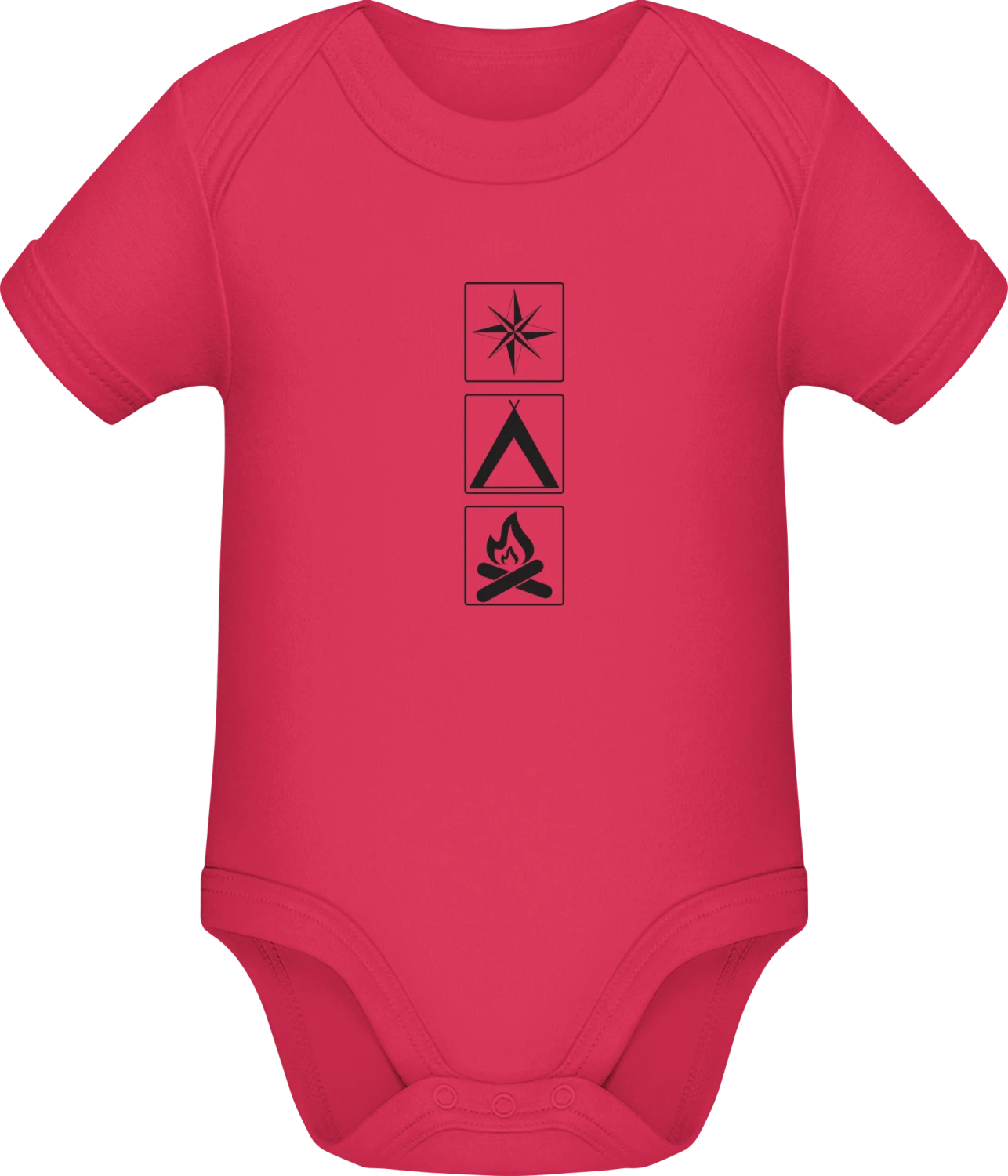 Boy Scout Camping - Sorbet Sonar SSL organic babybodsuit - Front