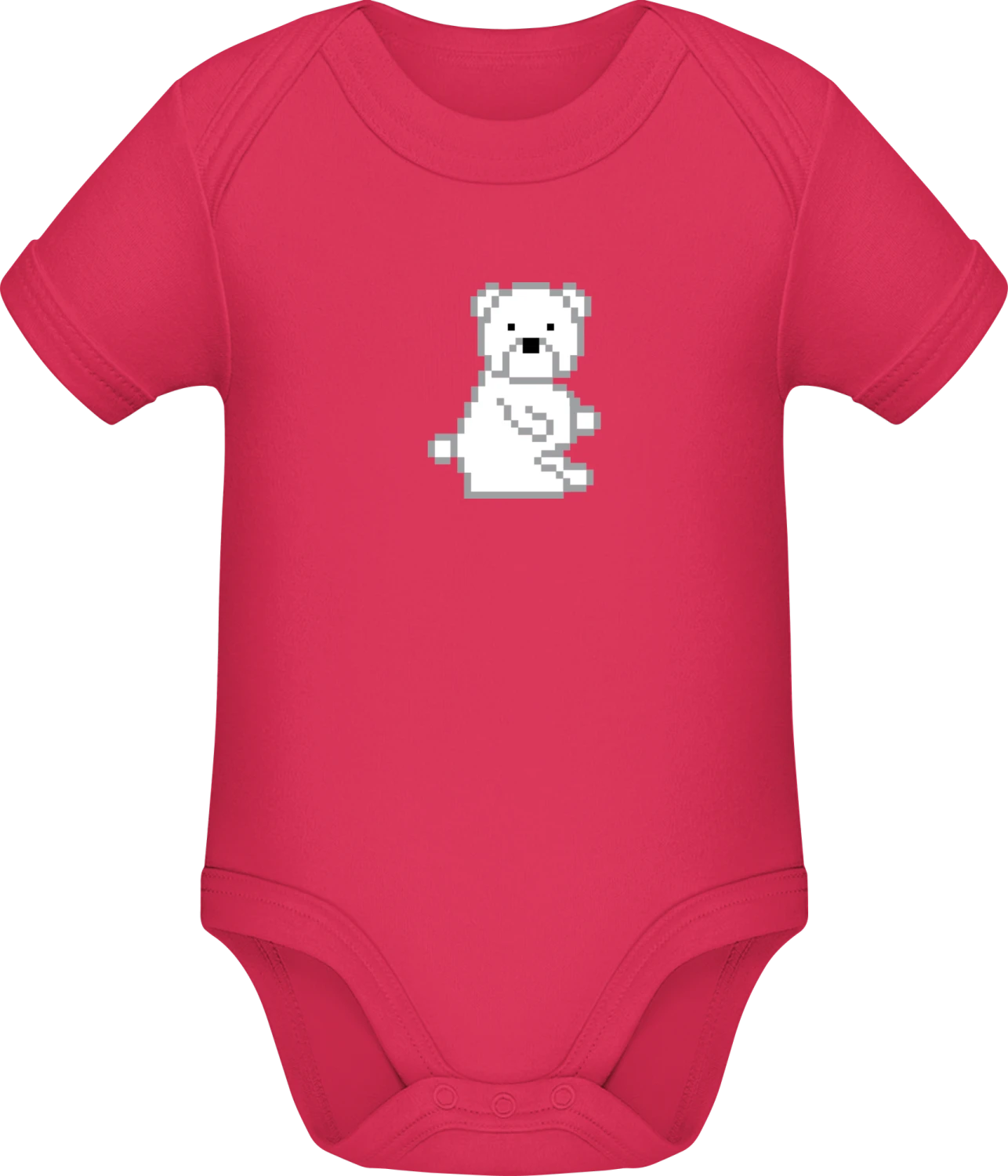 Pixel Ice Bear - Sorbet Sonar SSL organic babybodsuit - Front