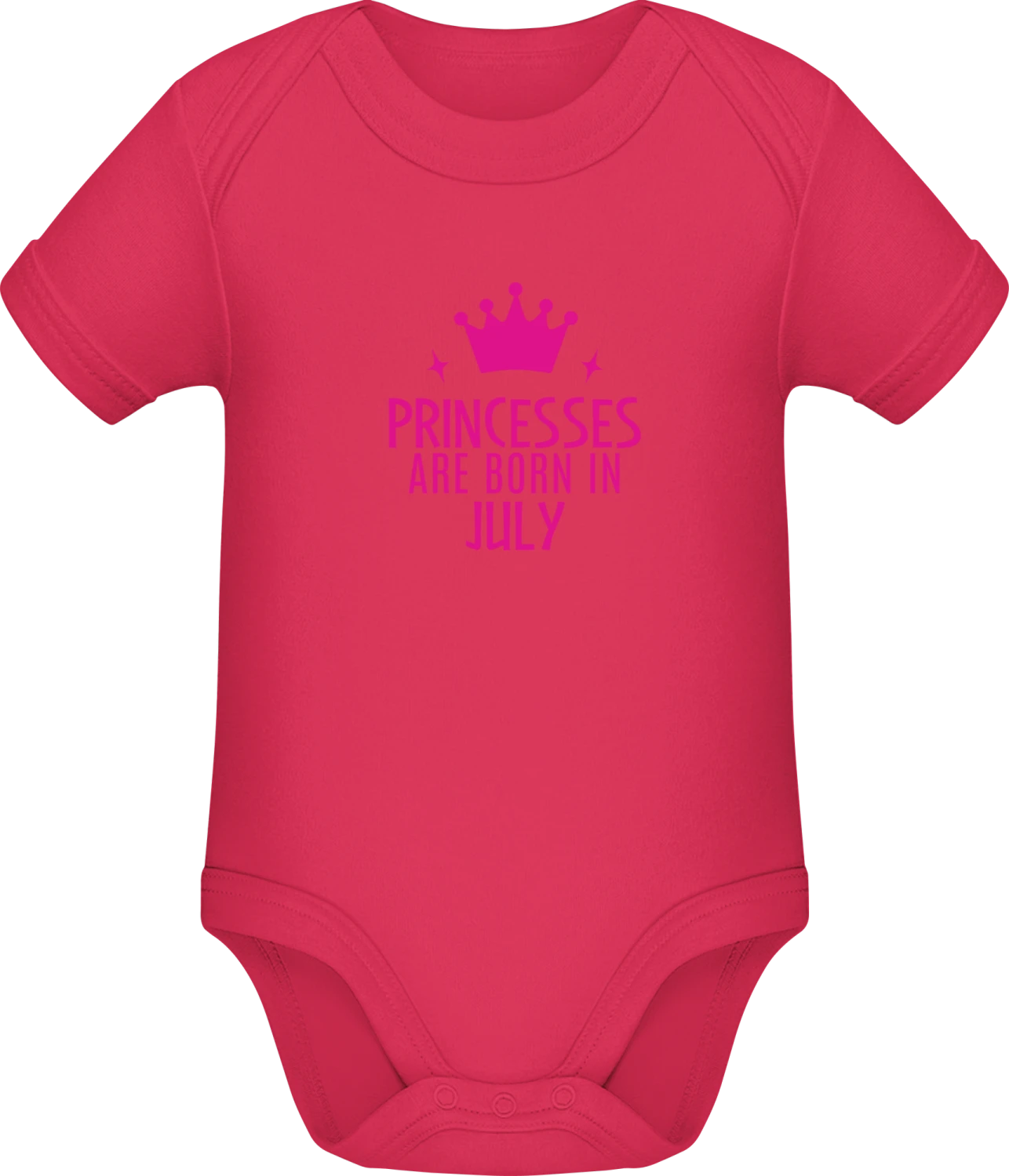 Princesses Are Born In July - Sorbet Sonar SSL organic babybodsuit - Front