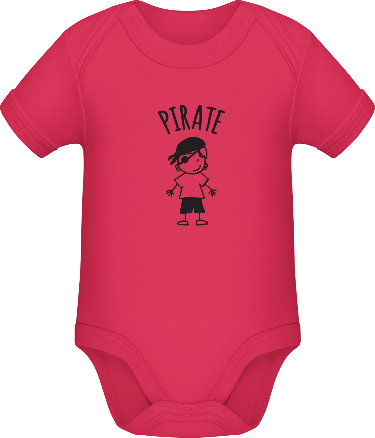 Pirate Boy - Sorbet Sonar SSL organic babybodsuit - Front