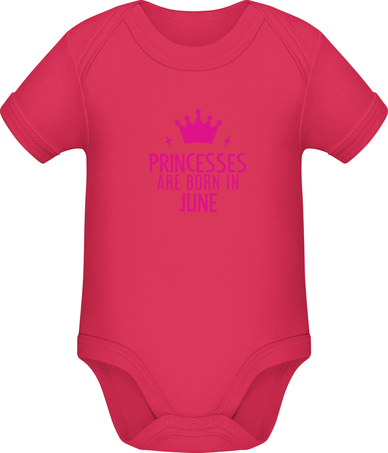 Princesses Are Born In June - Sorbet Sonar SSL organic babybodsuit - Front