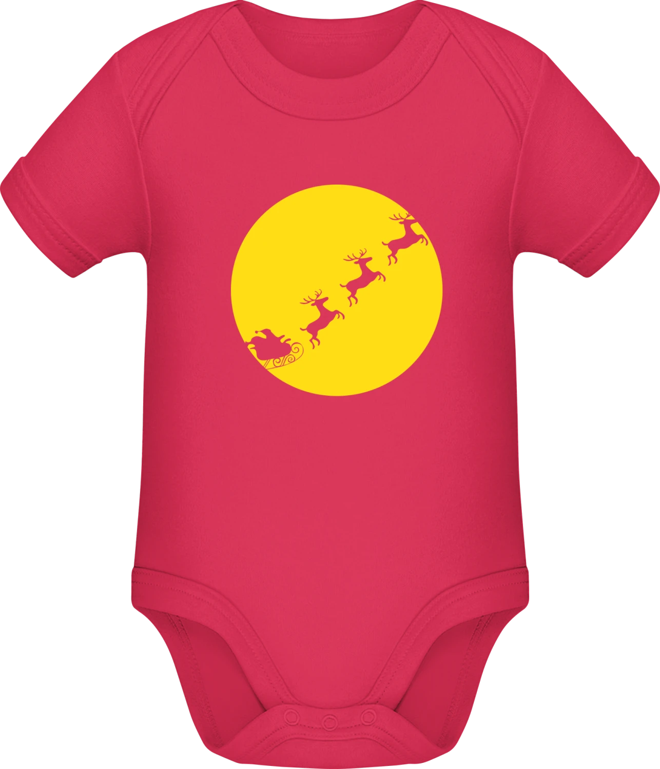 Santa In Moonlight - Sorbet Sonar SSL organic babybodsuit - Front