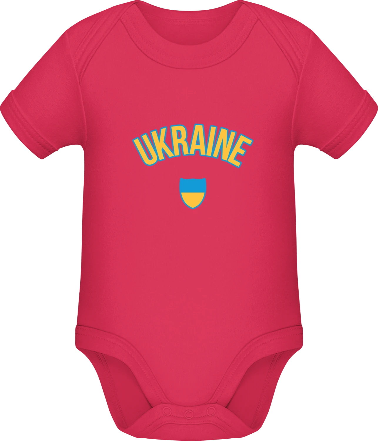 UKRAINE Football Fan - Sorbet Sonar SSL organic babybodsuit - Front