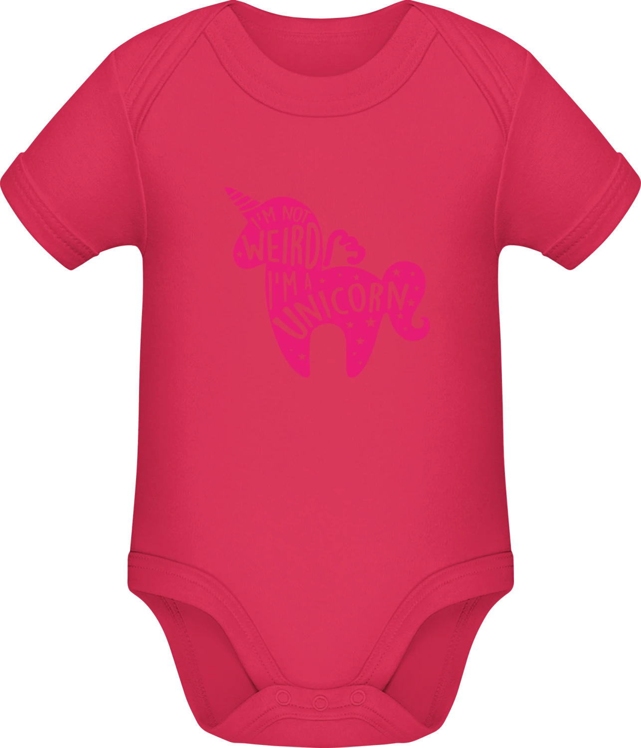 I'm Not Wired I'm A Unicorn - Sorbet Sonar SSL organic babybodsuit - Front