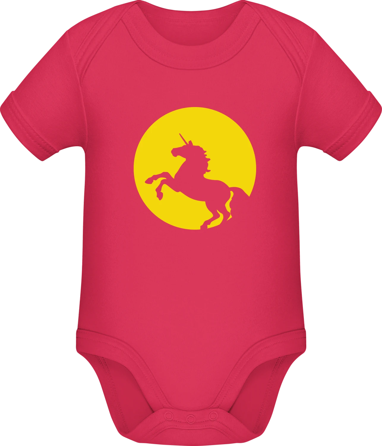 Unicorn Moonlight Shining - Sorbet Sonar SSL organic babybodsuit - Front