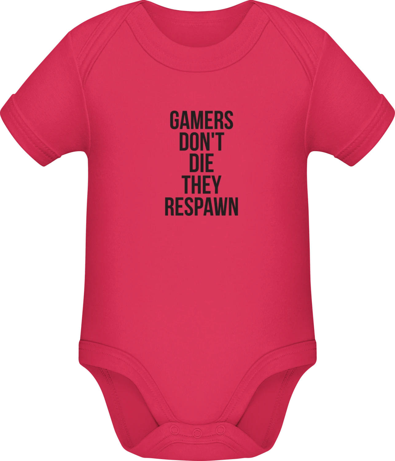 Gamers Don't Die They Respawn - Sorbet Sonar SSL organic babybodsuit - Front