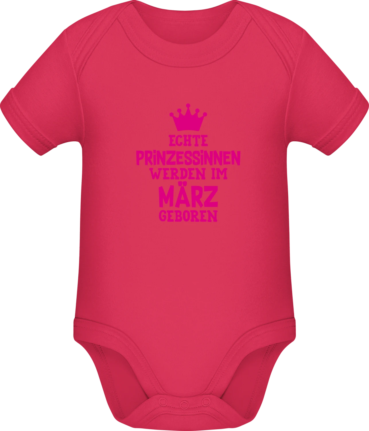 Echte Prinzessinnen werden im März geboren - Sorbet Sonar SSL organic babybodsuit - Front