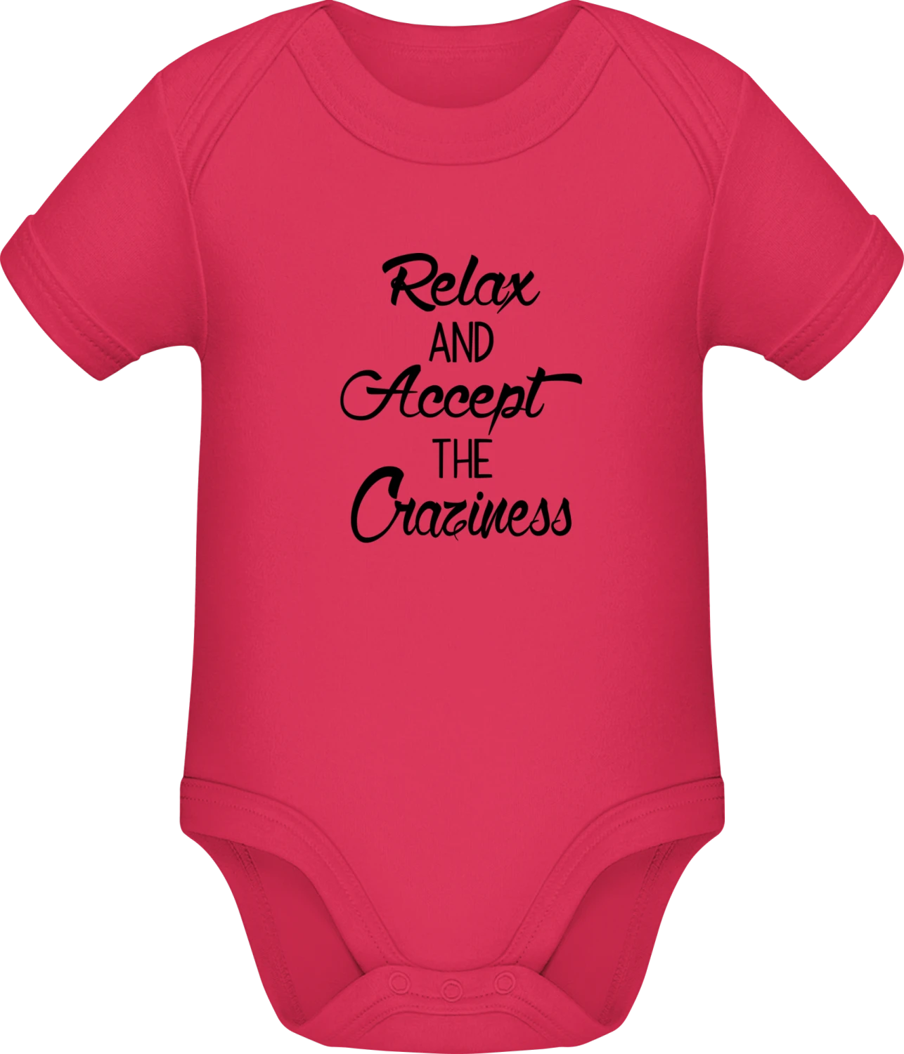 Relax And Accept The Craziness - Sorbet Sonar SSL organic babybodsuit - Front