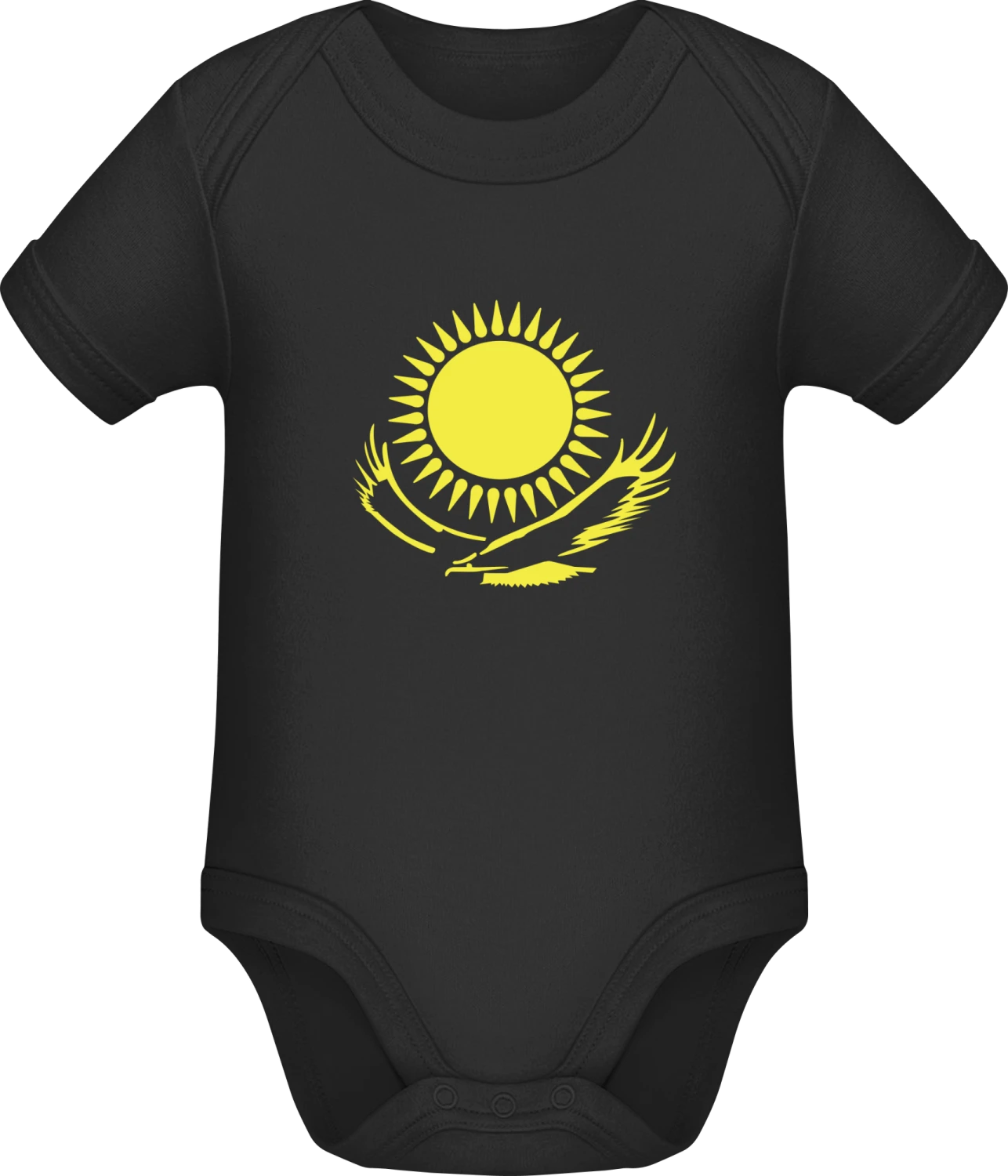 A Eagle In The Sun - Black Sonar SSL organic babybodsuit - Front