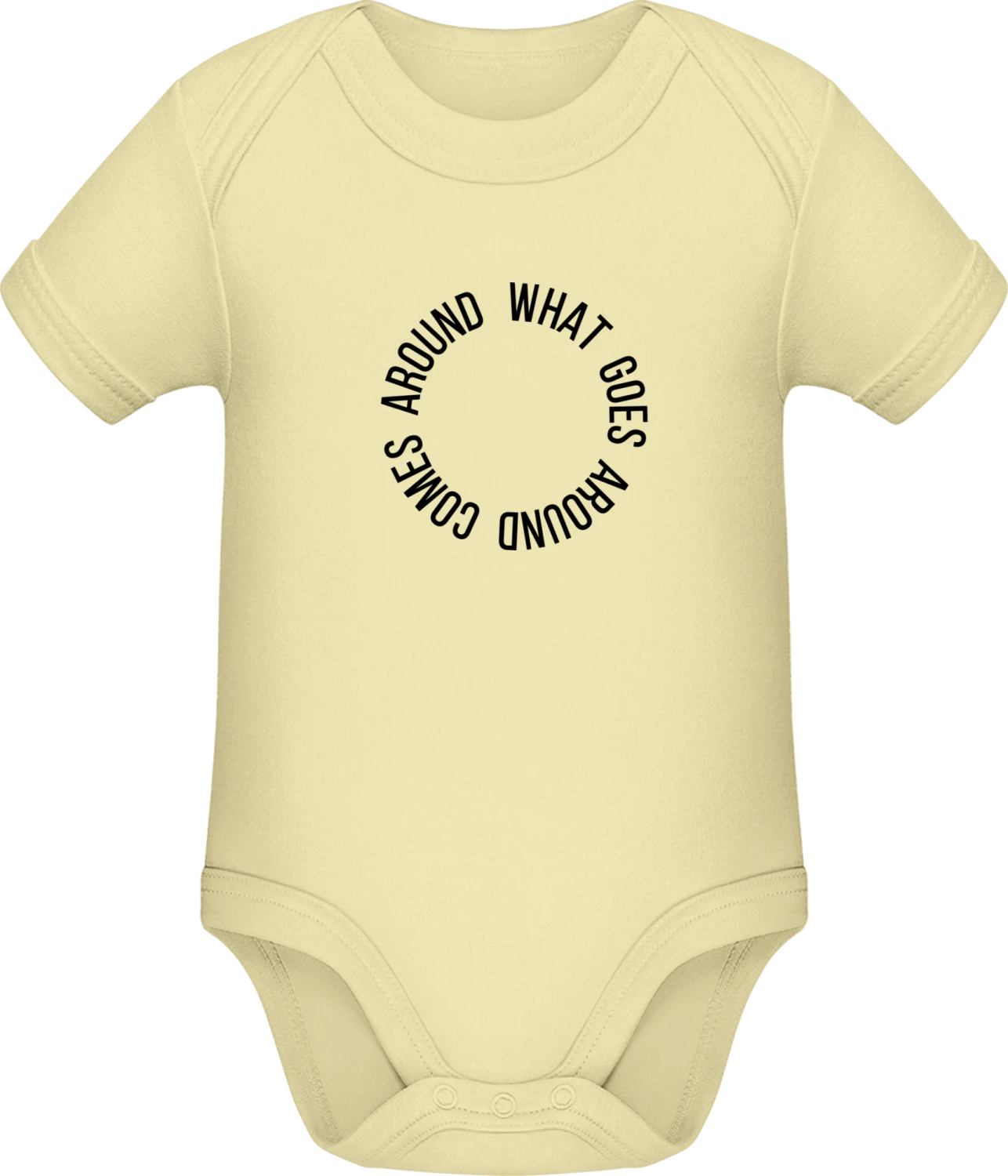 What Goes Around Comes Around - Lemon Sonar SSL organic babybodsuit - Front