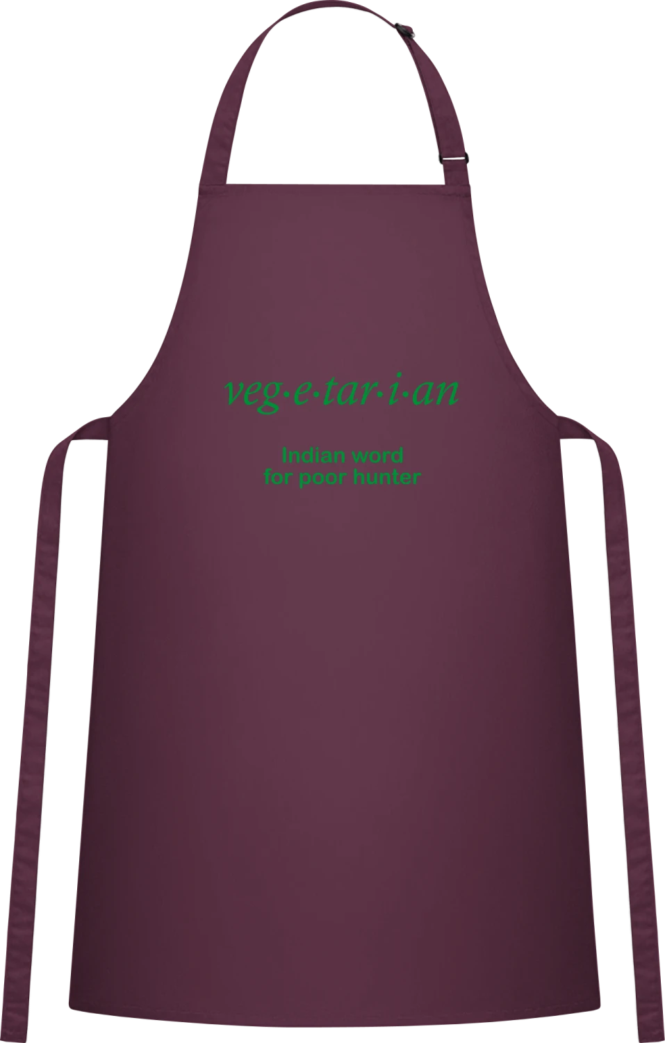 Vegetarier - Aubergine Cotton Bib Apron - Front