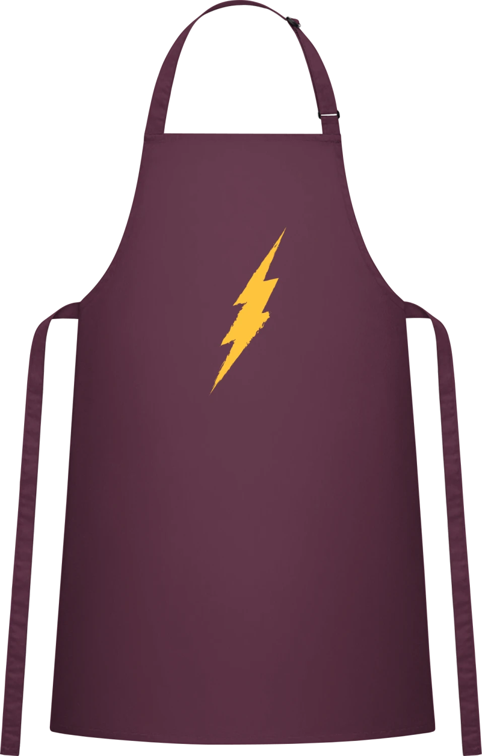 Flash Bazinga Energy - Aubergine Cotton Bib Apron - Front