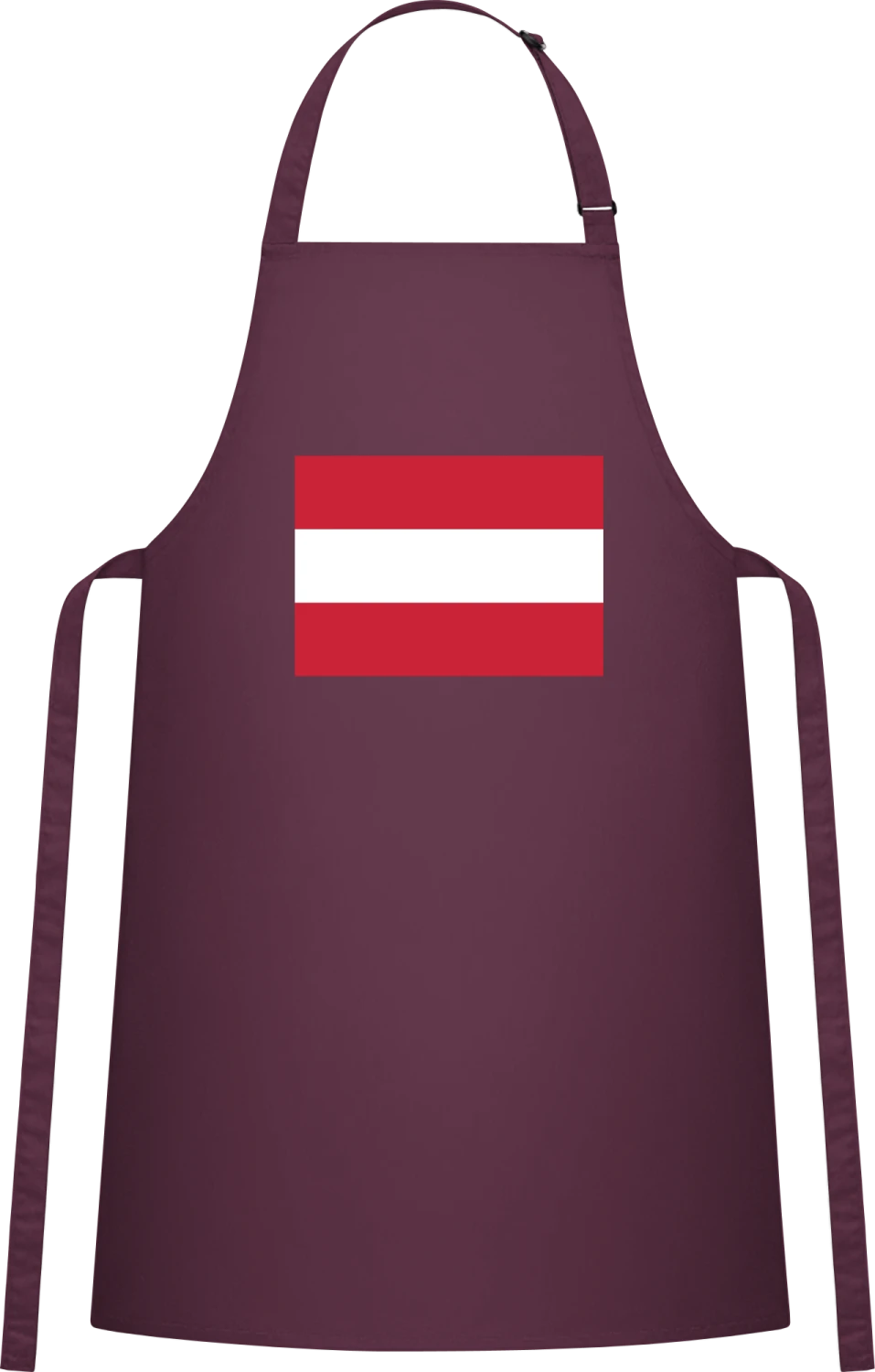 Austria Flag - Aubergine Cotton Bib Apron - Front