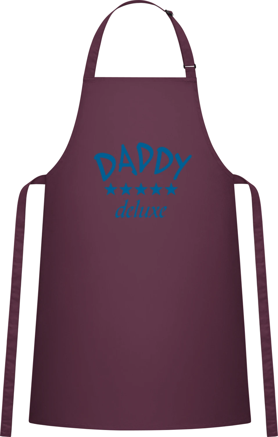 Daddy Deluxe - Aubergine Cotton Bib Apron - Front