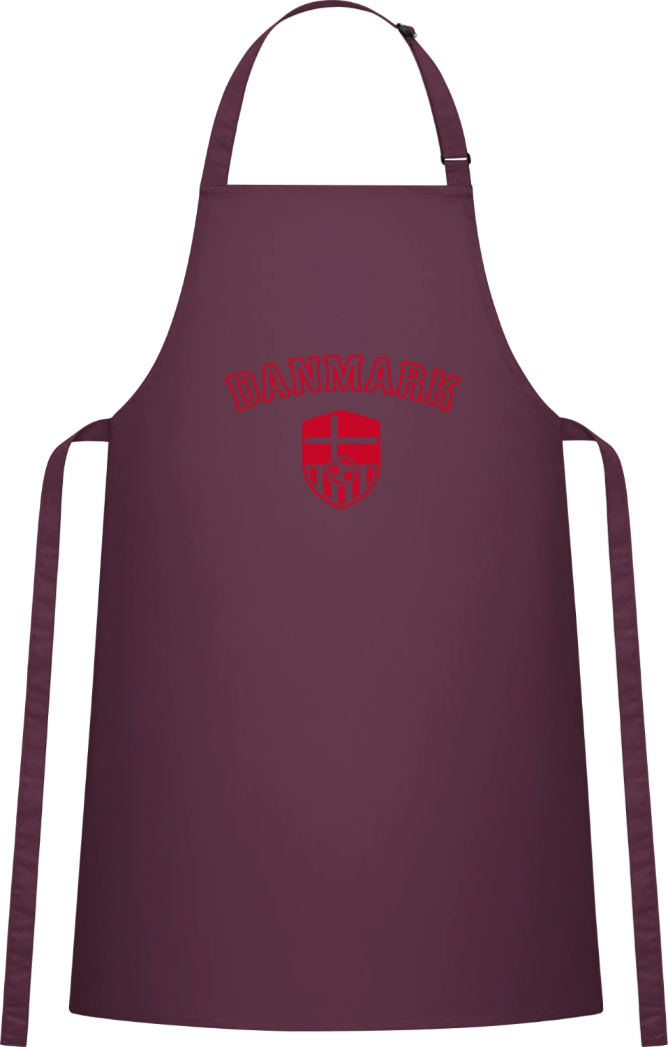 Danmark - Aubergine Cotton Bib Apron - Front