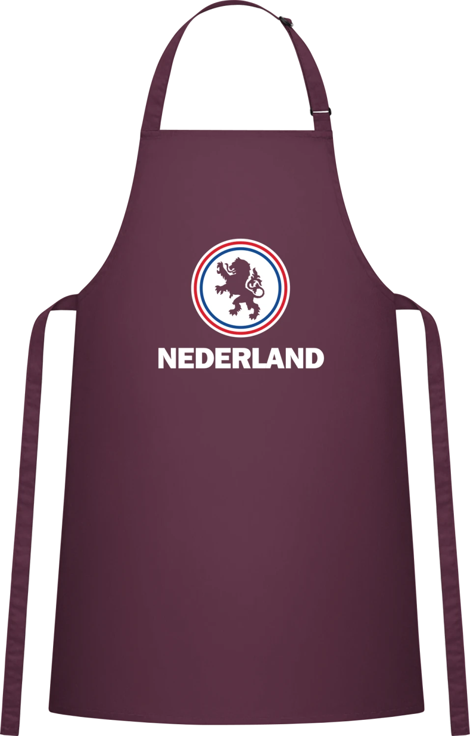 Nederland - Aubergine Cotton Bib Apron - Front