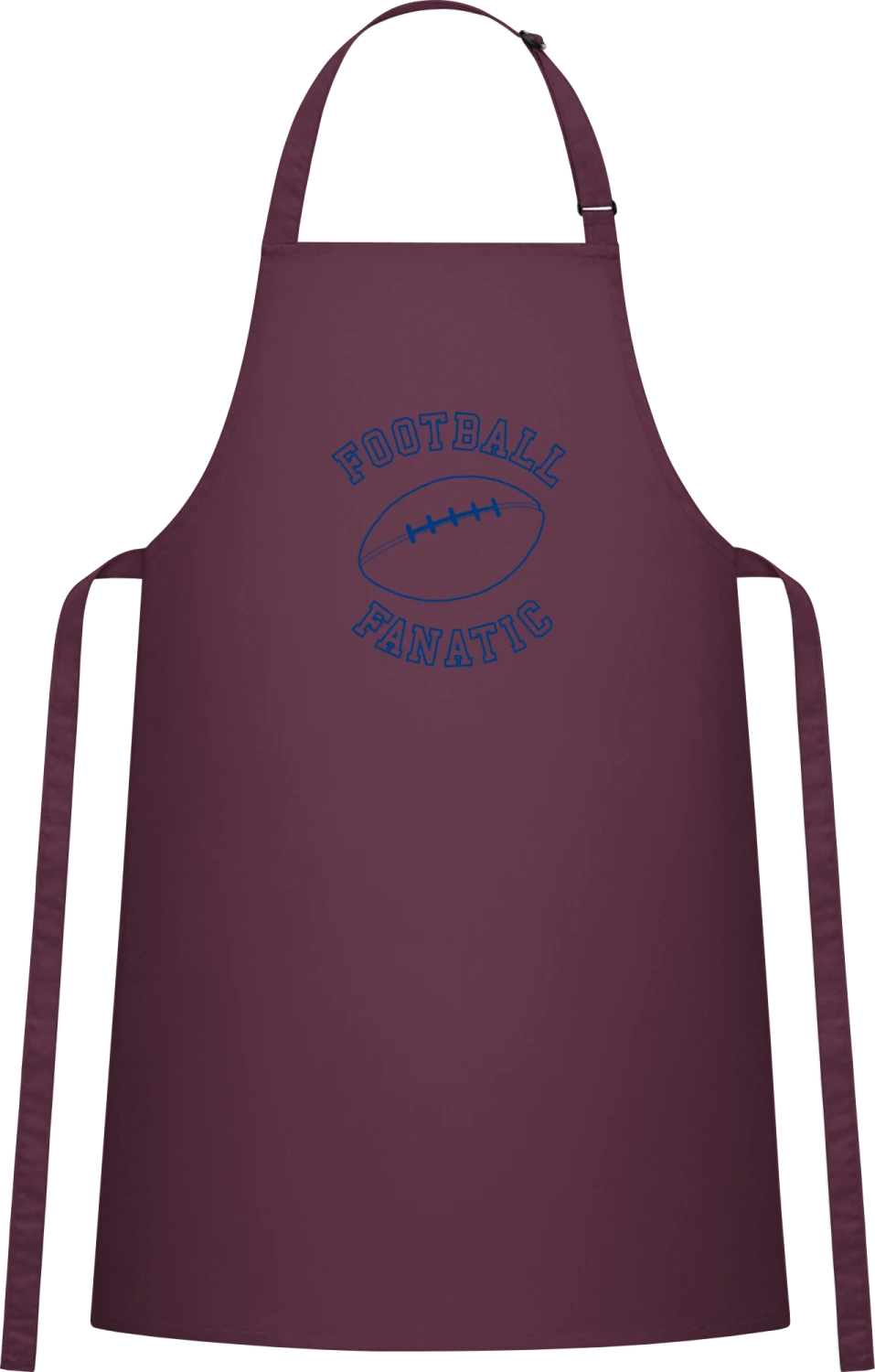 American Fanatic - Aubergine Cotton Bib Apron - Front