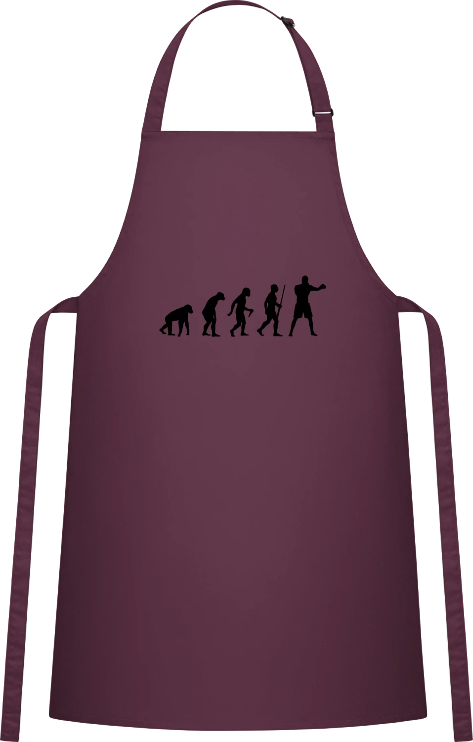 Boxer Evolution - Aubergine Cotton Bib Apron - Front