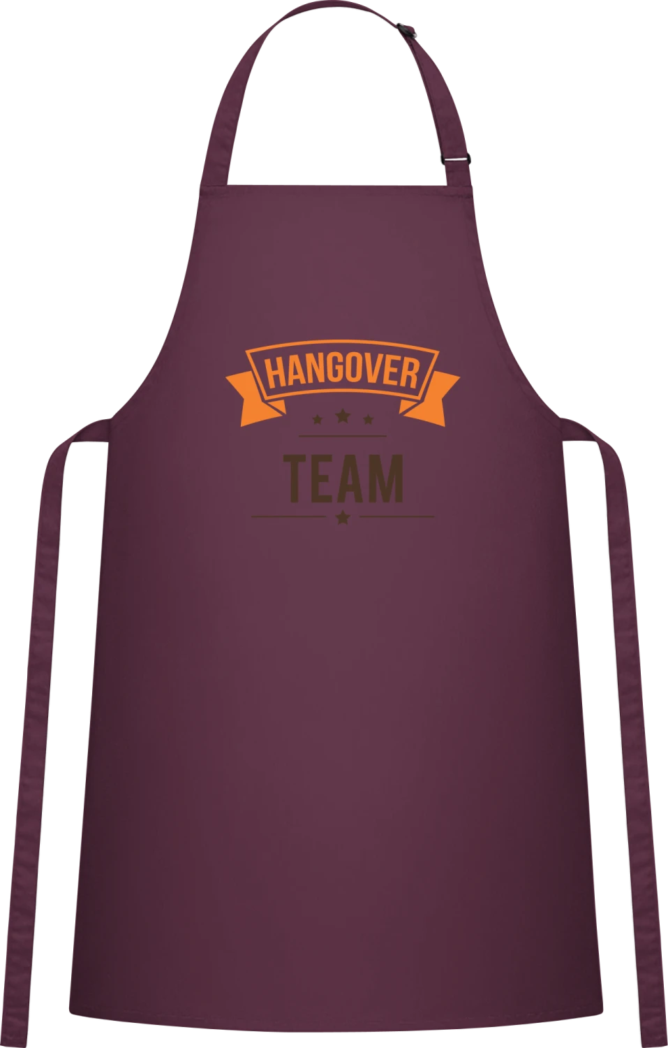 Hangover Team - Aubergine Cotton Bib Apron - Front