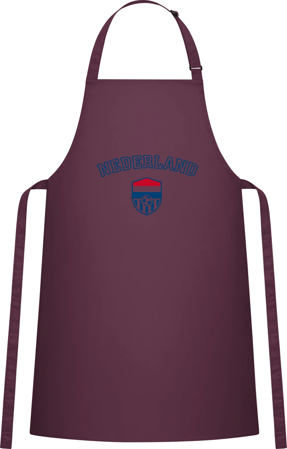 Nederlands - Aubergine Cotton Bib Apron - Front