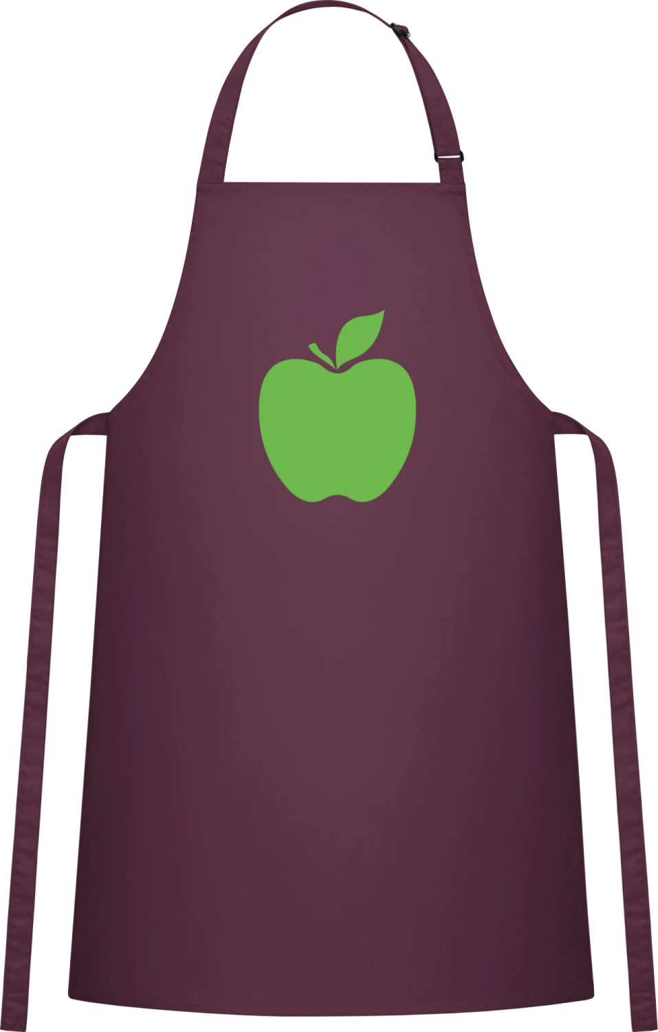 Apple Icon - Aubergine Cotton Bib Apron - Front