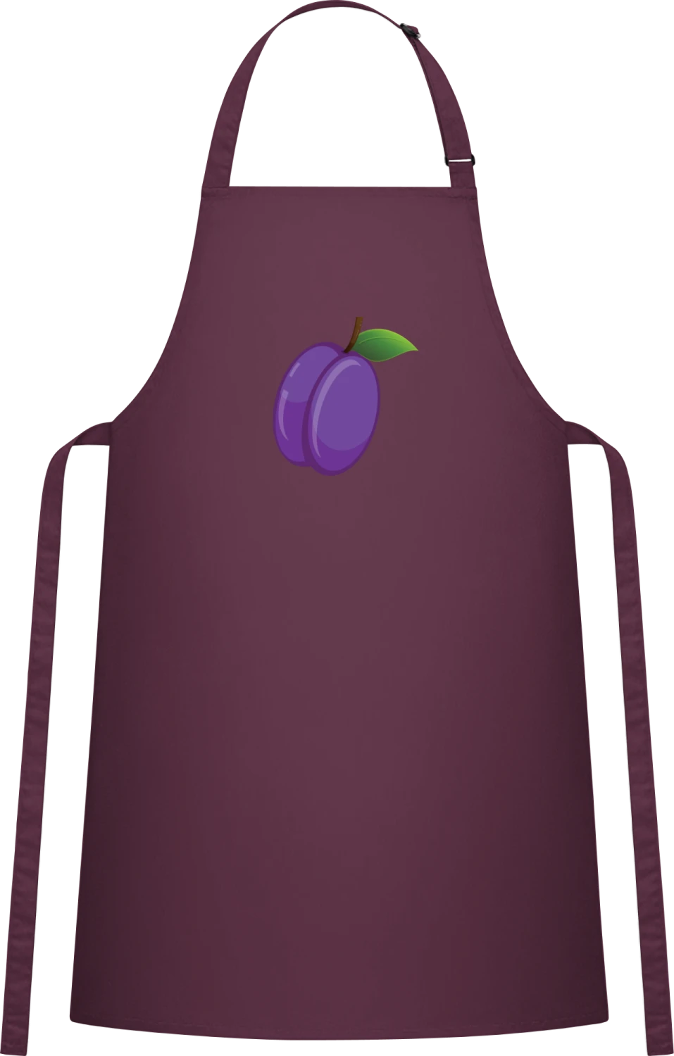 Plum - Aubergine Cotton Bib Apron - Front