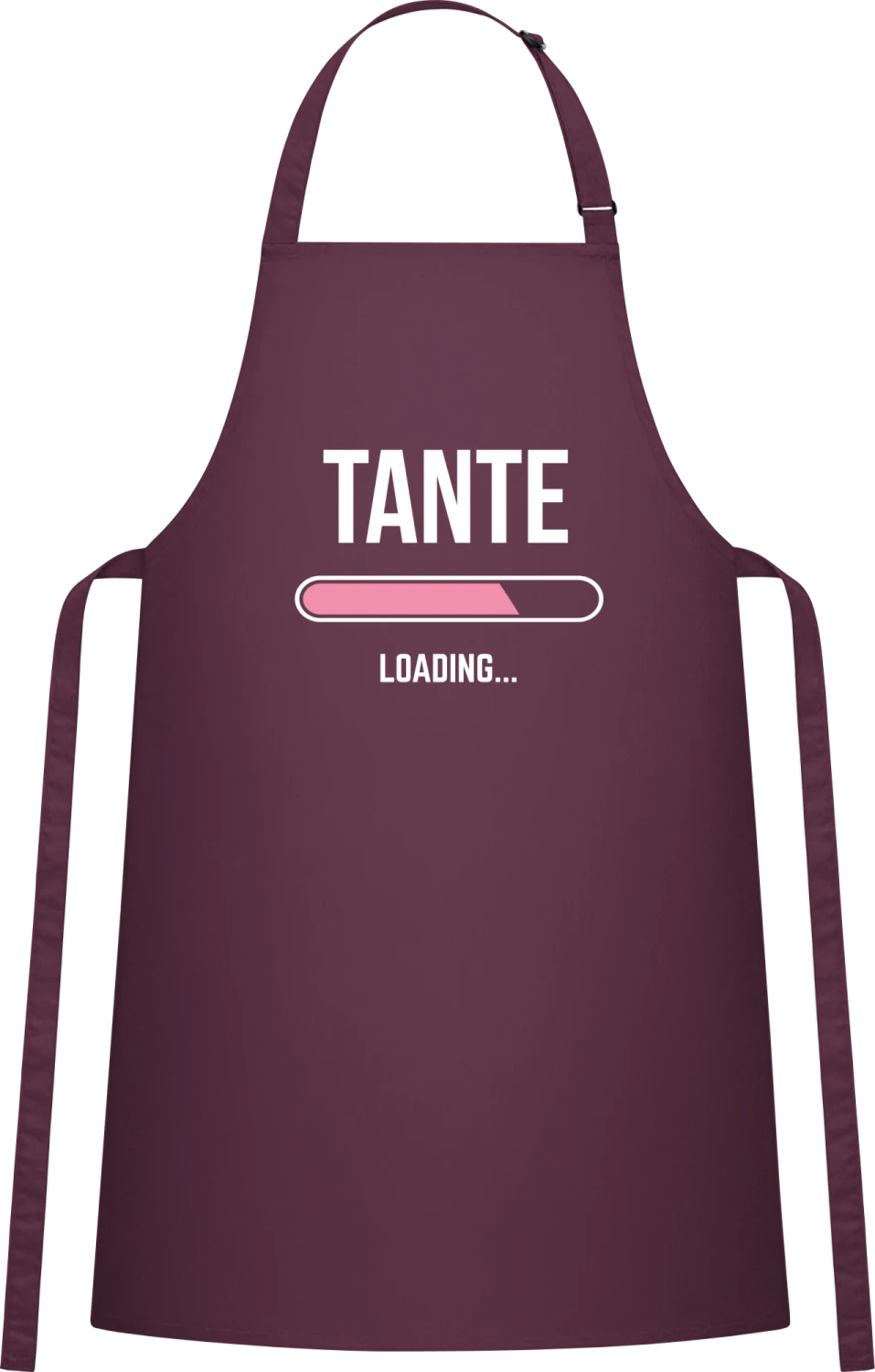 Loading Tante - Aubergine Cotton Bib Apron - Front