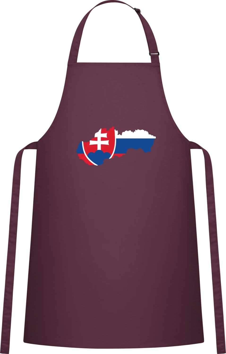 Slovakia - Aubergine Cotton Bib Apron - Front