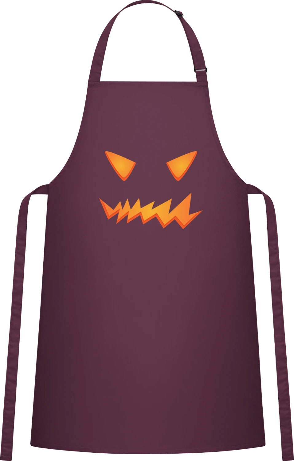 Scary Halloween - Aubergine Cotton Bib Apron - Front