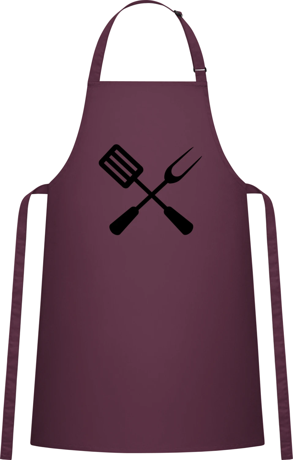 Grill BBQ Equipment - Aubergine Cotton Bib Apron - Front