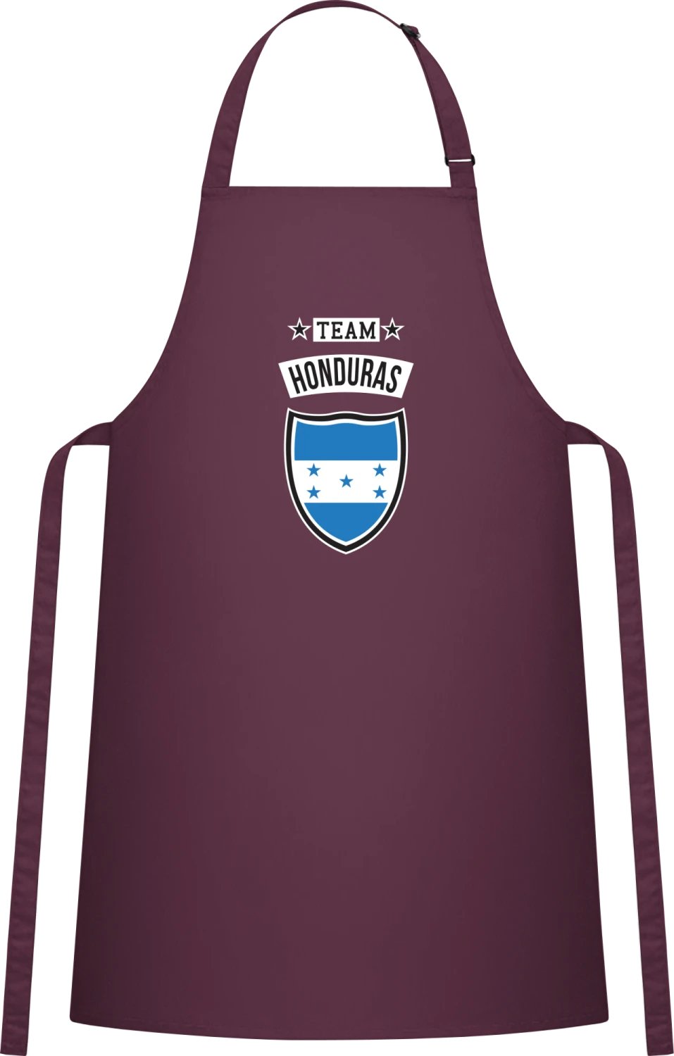 Team Honduras - Aubergine Cotton Bib Apron - Front