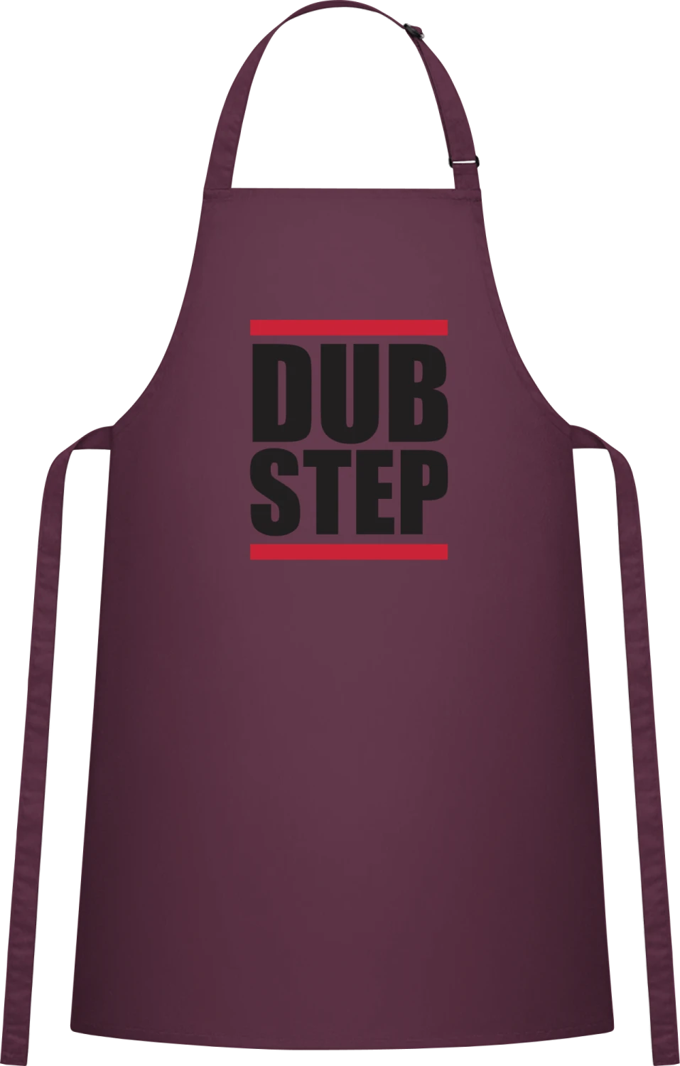 Dubstep - Aubergine Cotton Bib Apron - Front