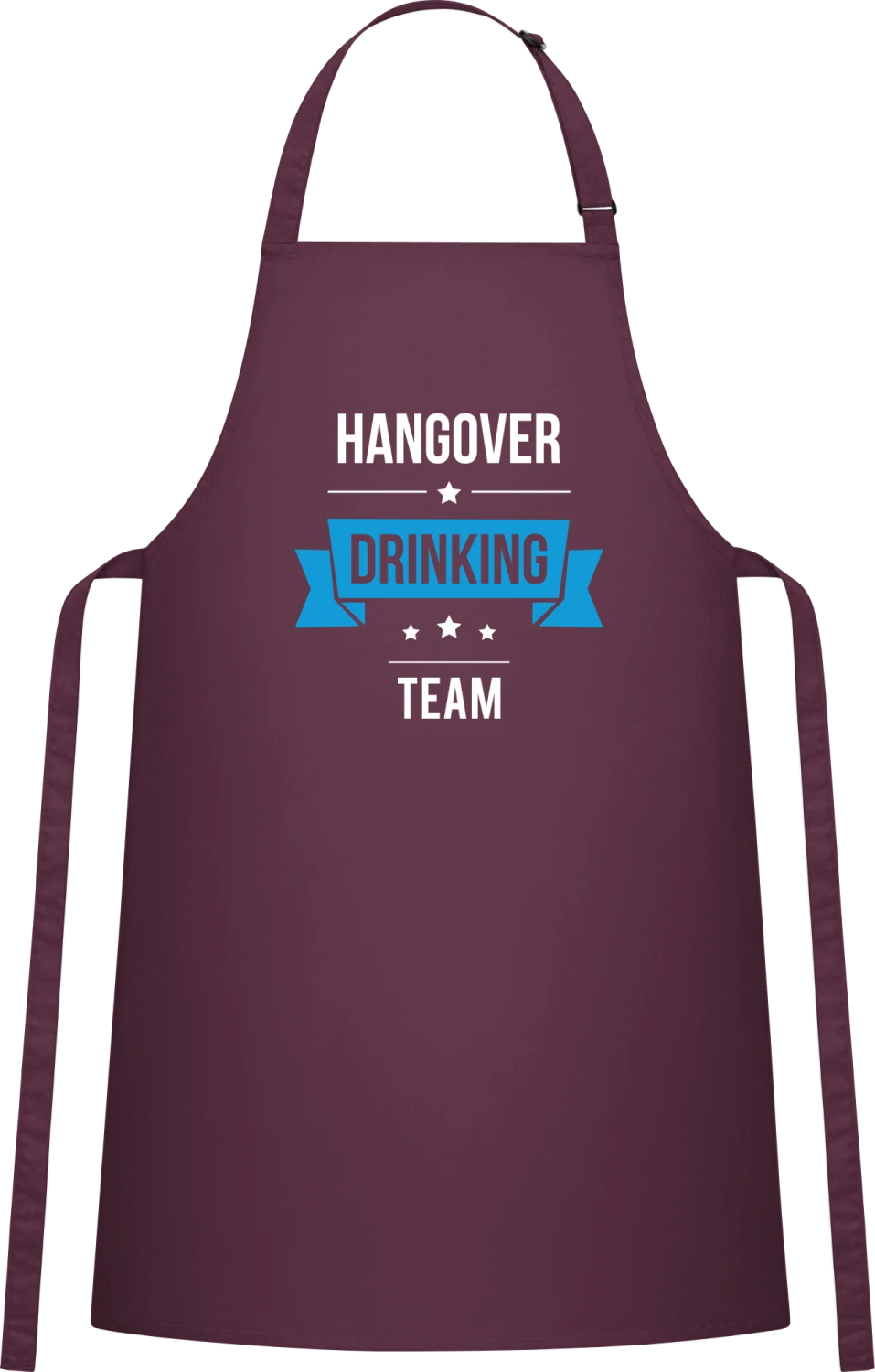 Hangover Drinking Team - Aubergine Cotton Bib Apron - Front