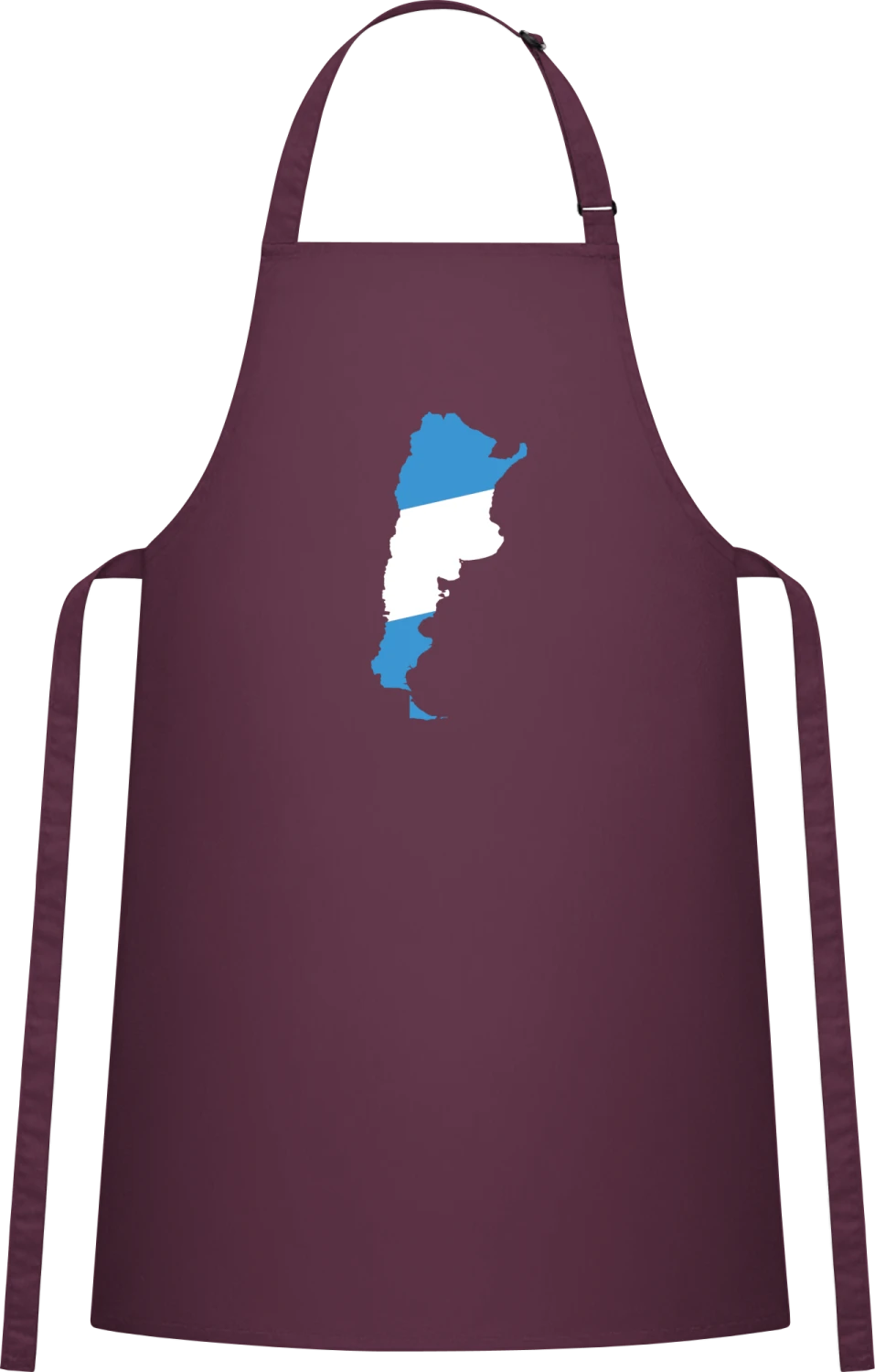 Argentina Flag - Aubergine Cotton Bib Apron - Front